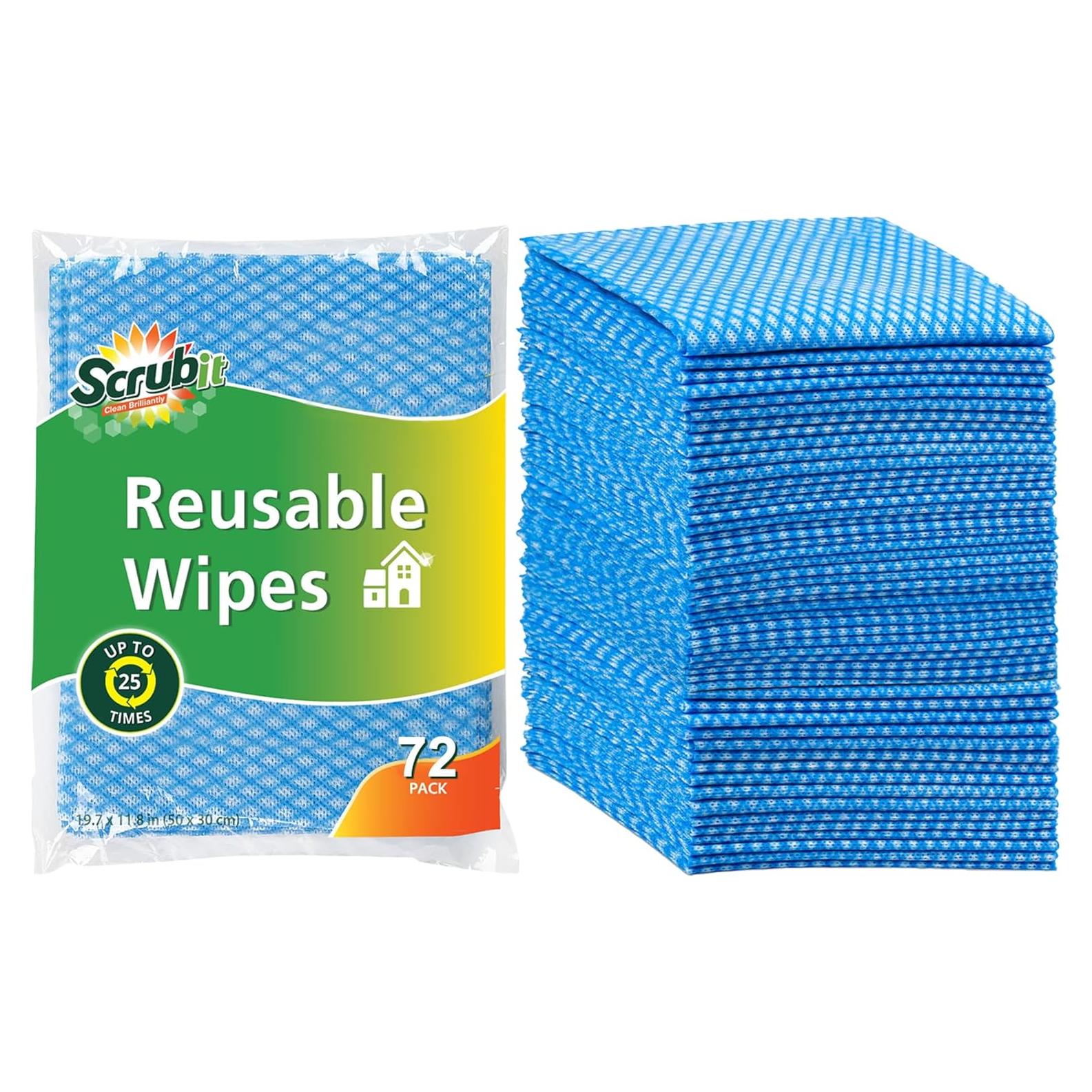 Toallitas de Limpieza Reutilizables SCRUBIT 72 Unidades 50x30 cm