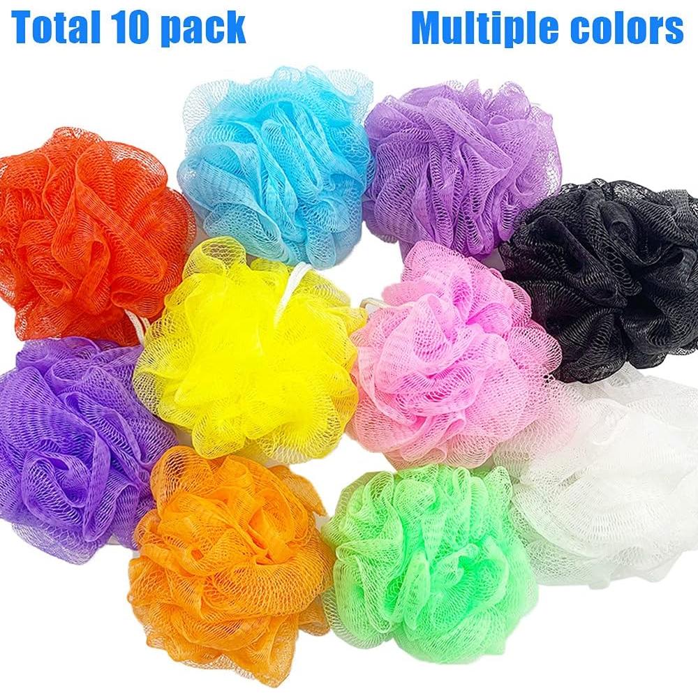 10 Esponjas de Baño Exfoliantes Cshangzei 12.7 cm Coloridas