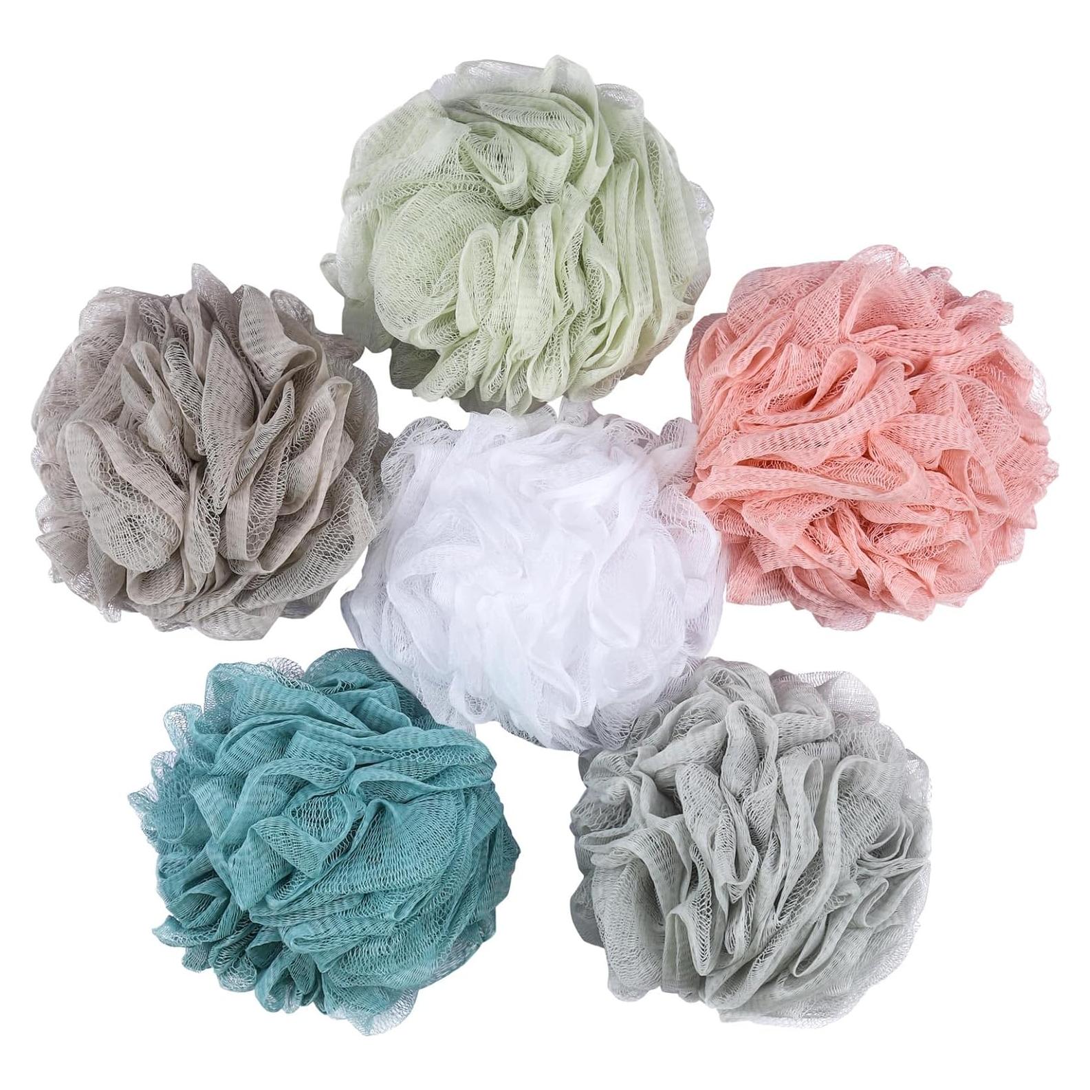 Esponjas de Ducha Exfoliantes BTYMS - Set de 6 Piezas 15cm