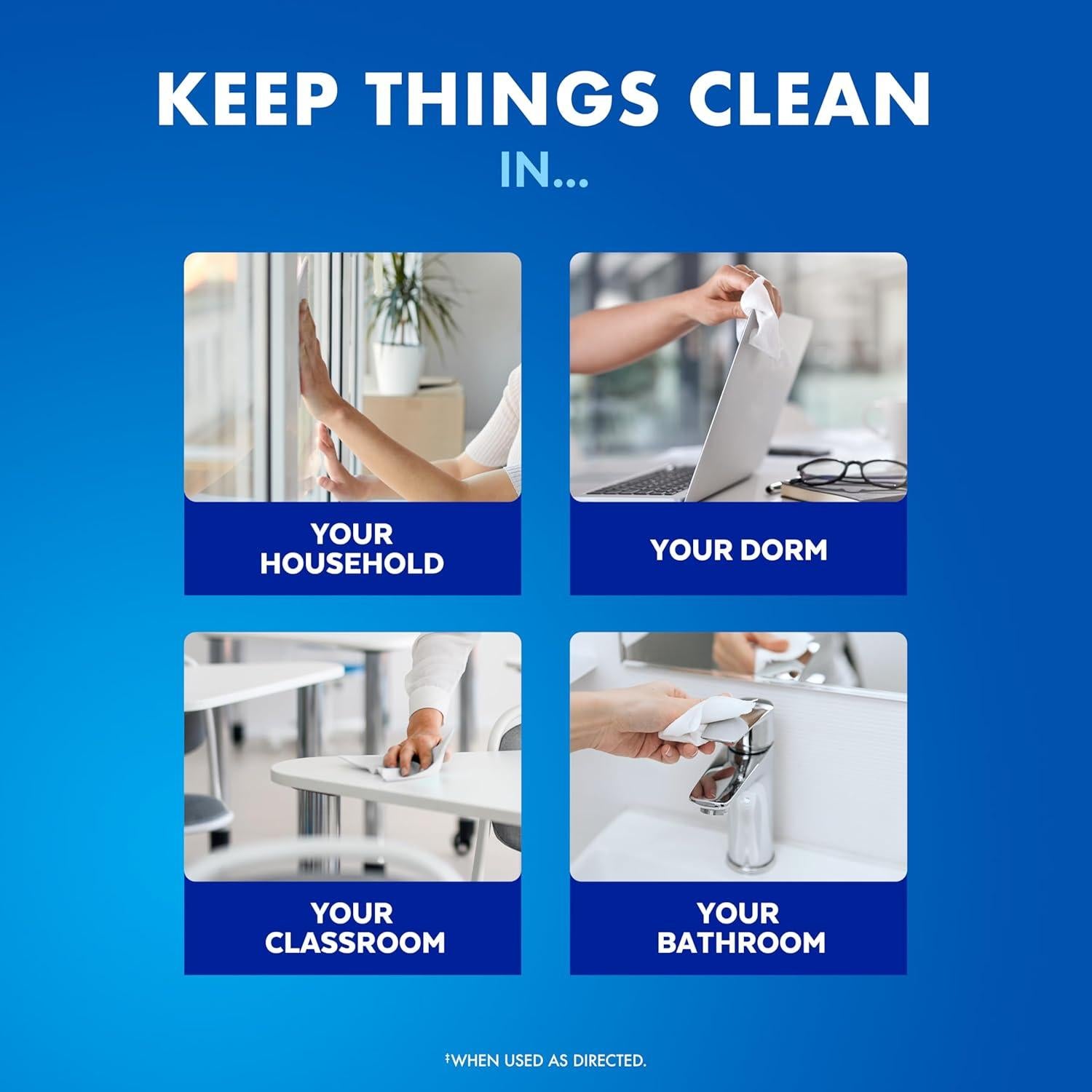 Toallitas Desinfectantes Lysol 80 Unidades Paquete de 3 Multiusos