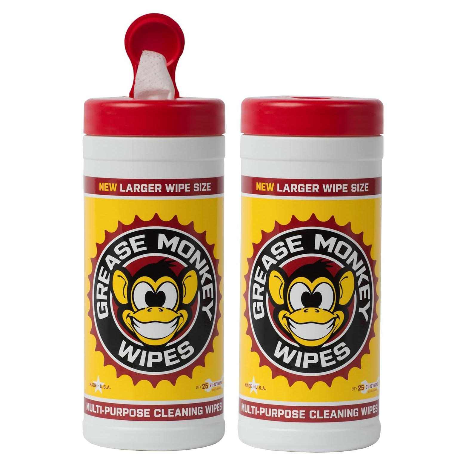 Toallitas de limpieza multiusos Grease Monkey - Paquete de 2