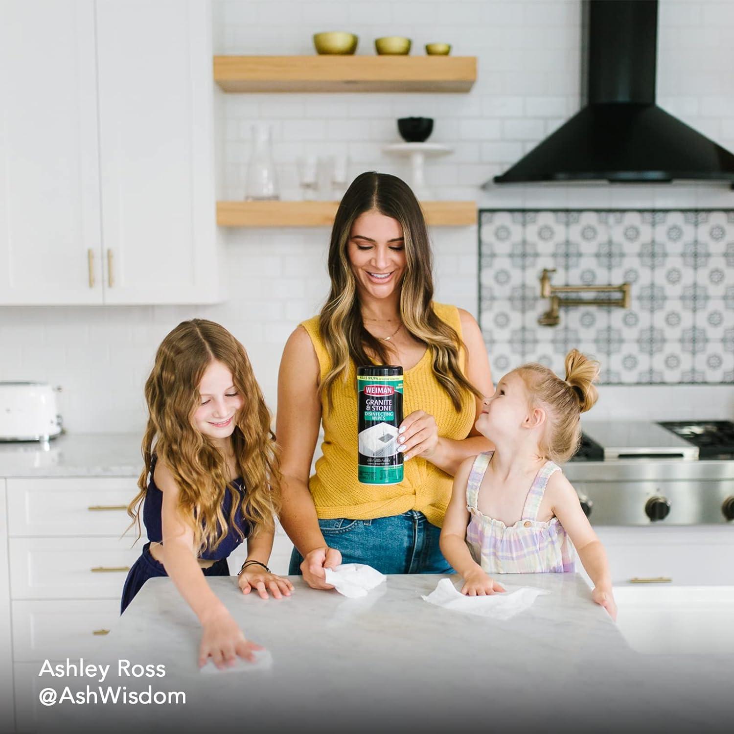 Toallitas Desinfectantes Weiman para Granito - 30 Unidades - Multiusos