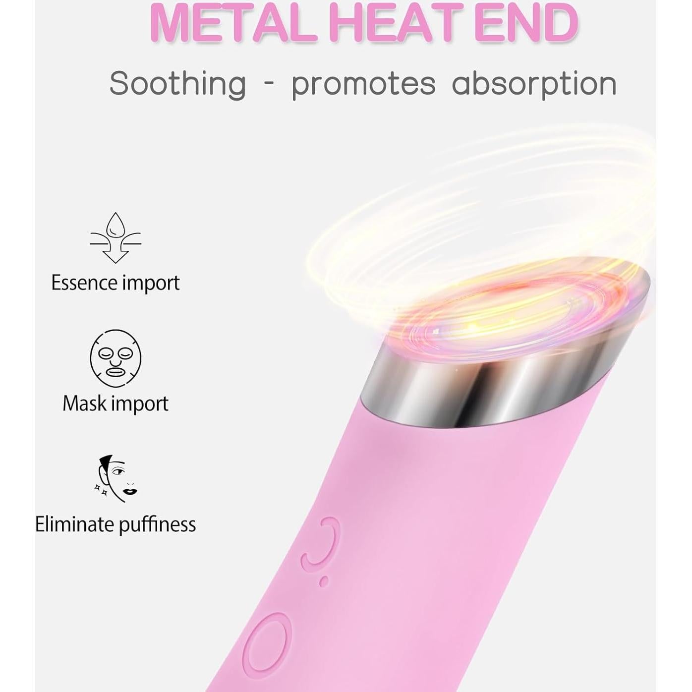 Cepillo Facial PRITECH Recargable con Calentamiento 40°C Rosa