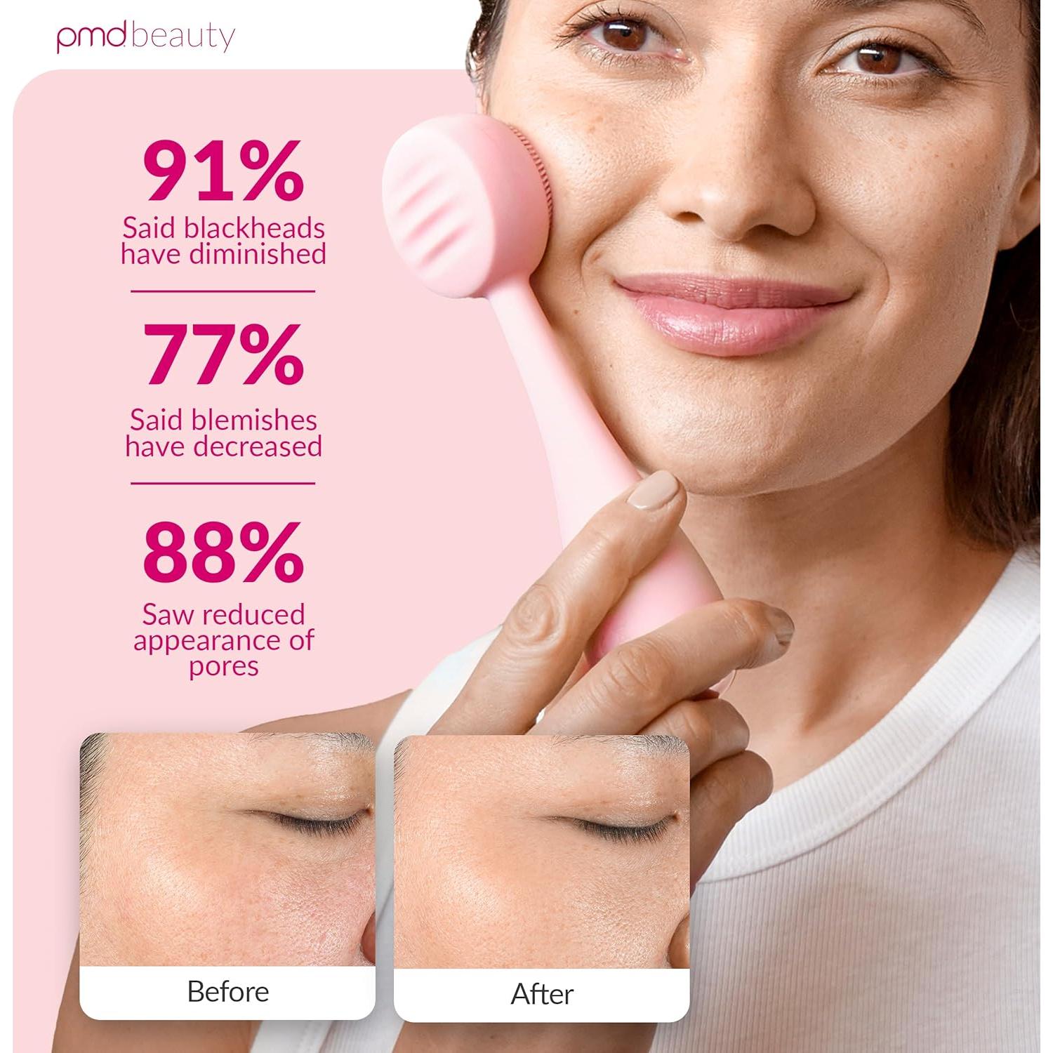 Dispositivo de Limpieza Facial PMD Clean Rosa - Silicona y Masajeador