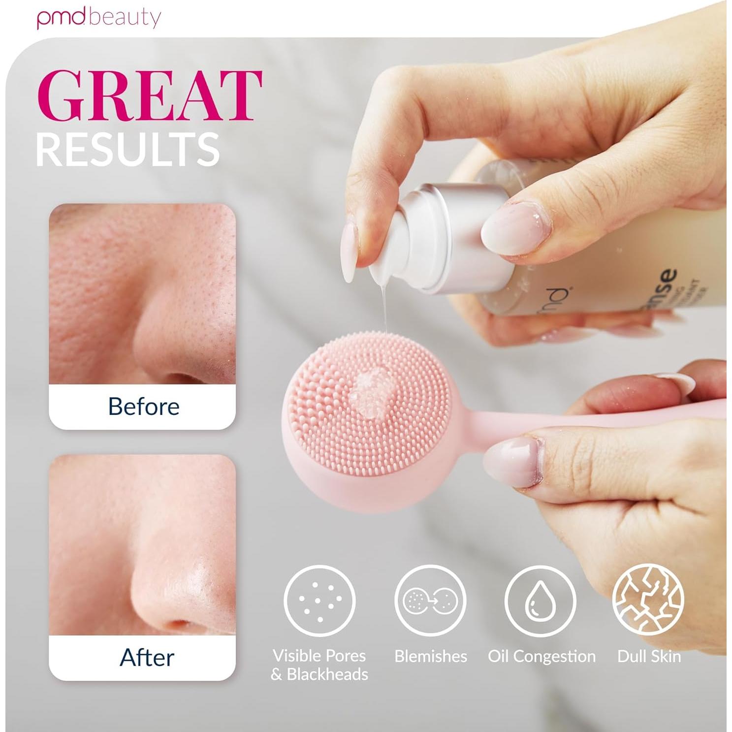 Dispositivo de Limpieza Facial PMD Clean Rosa - Silicona y Masajeador