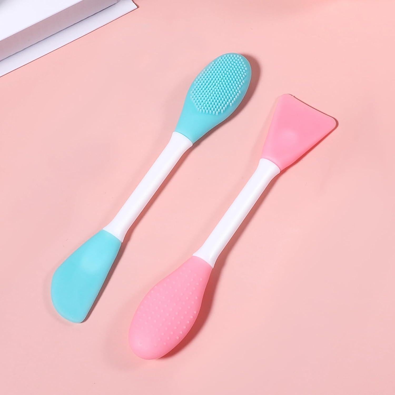 Cepillo Facial Doble Lado Bruislard 2 Pcs Silicona 13.8cm