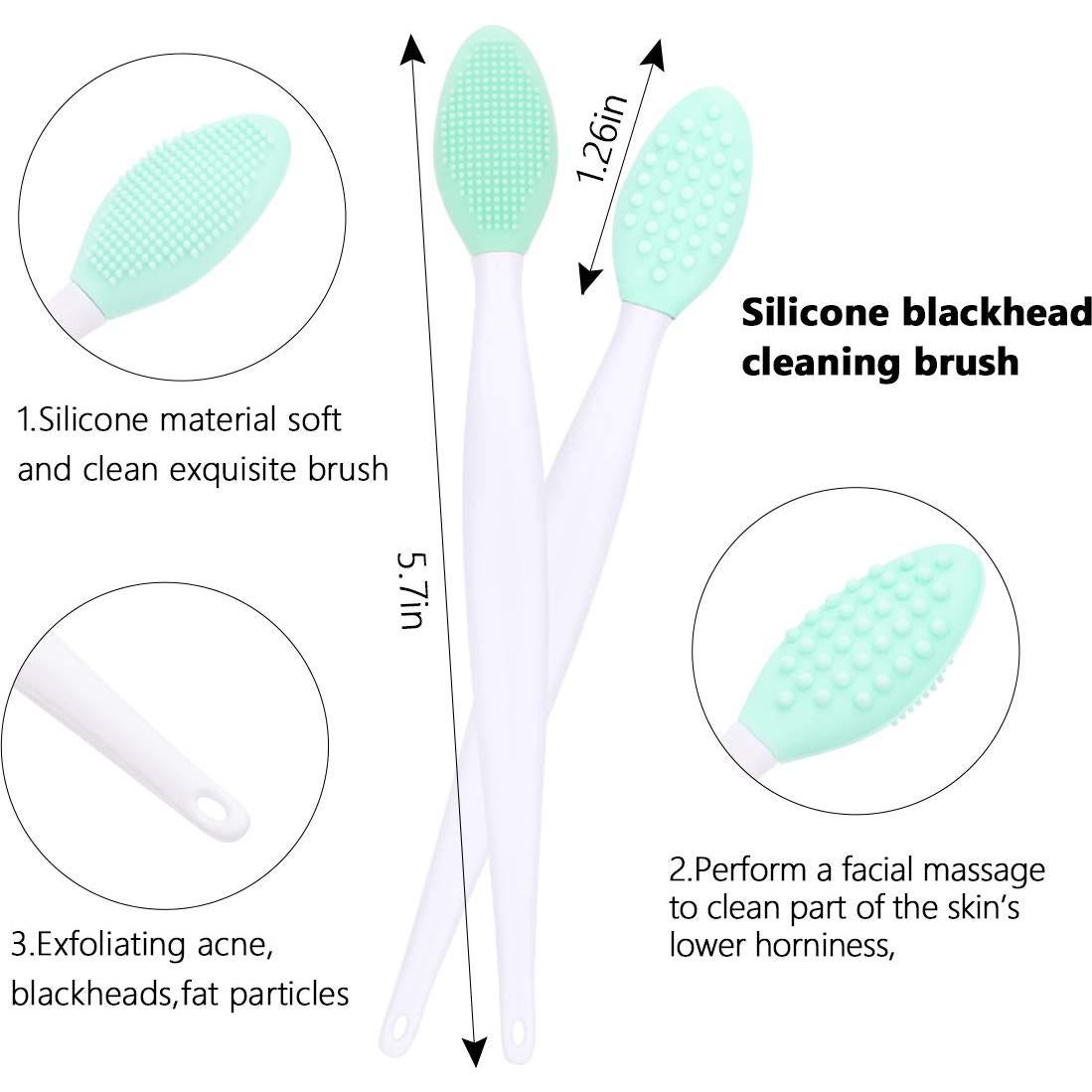 Kit de Cepillos Exfoliantes de Silicona Yokilly - 6 Piezas