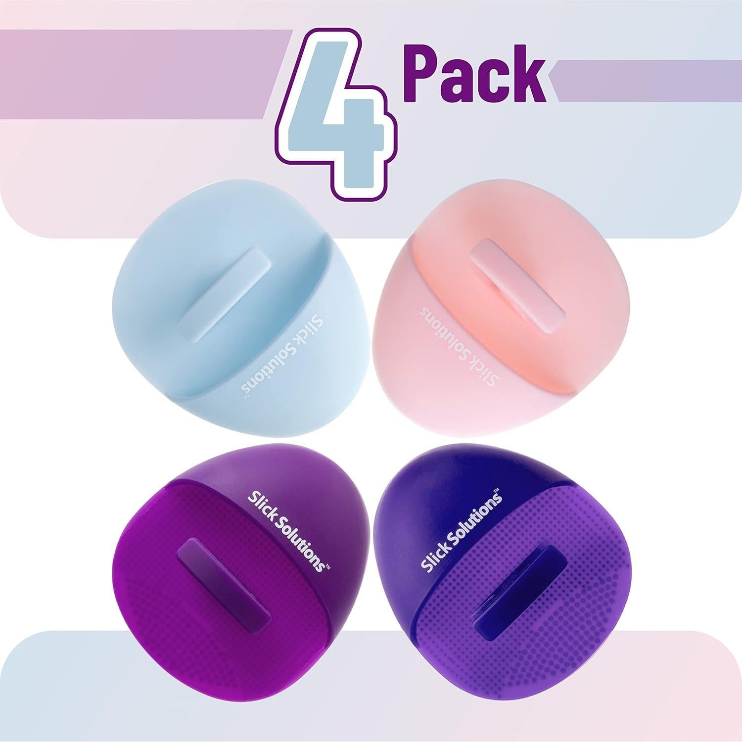 Cepillo Facial de Silicona Slick - Paquete de 4 Unidades