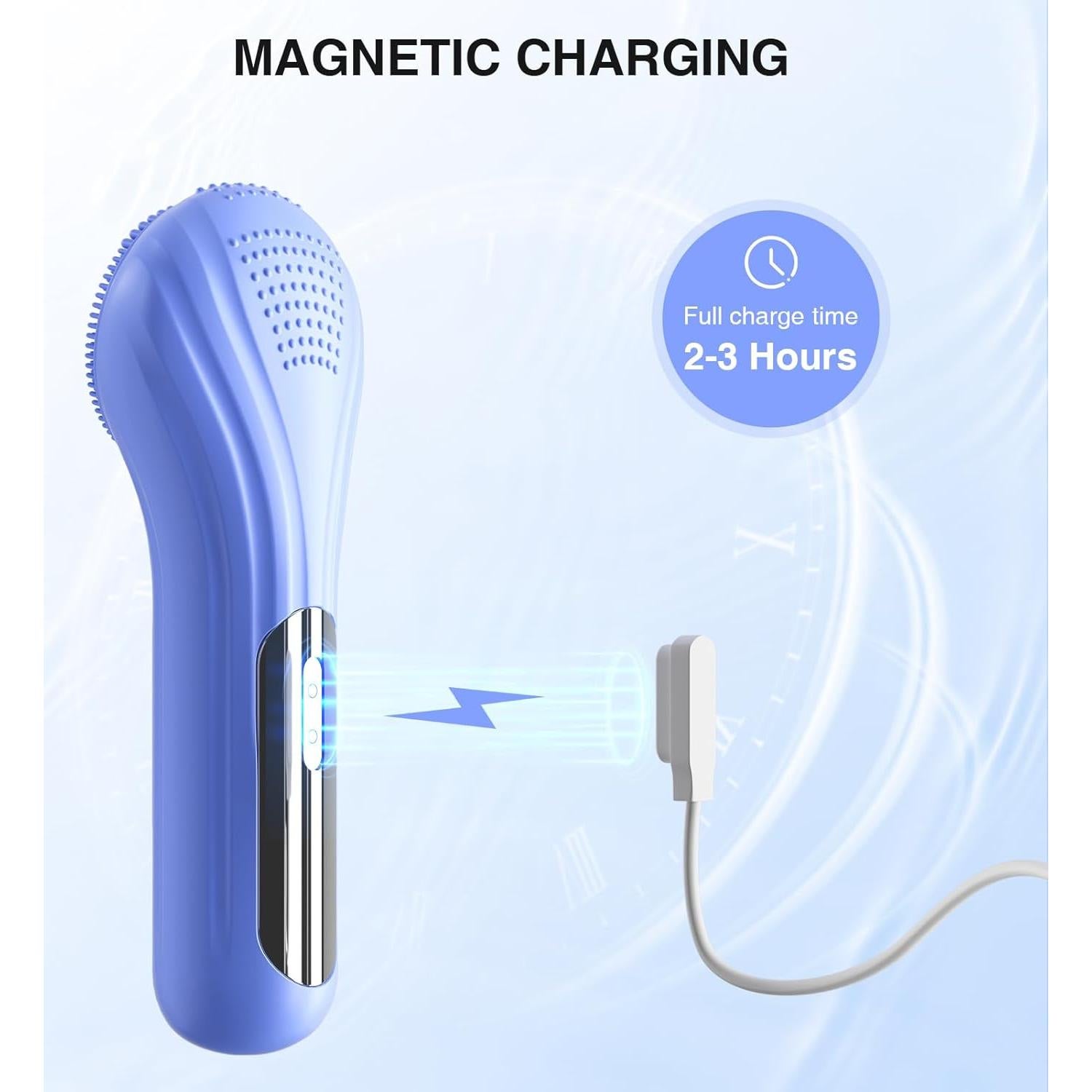 Exfoliador Facial Eléctrico ERROWIN Silicona 5 Modos IPX7