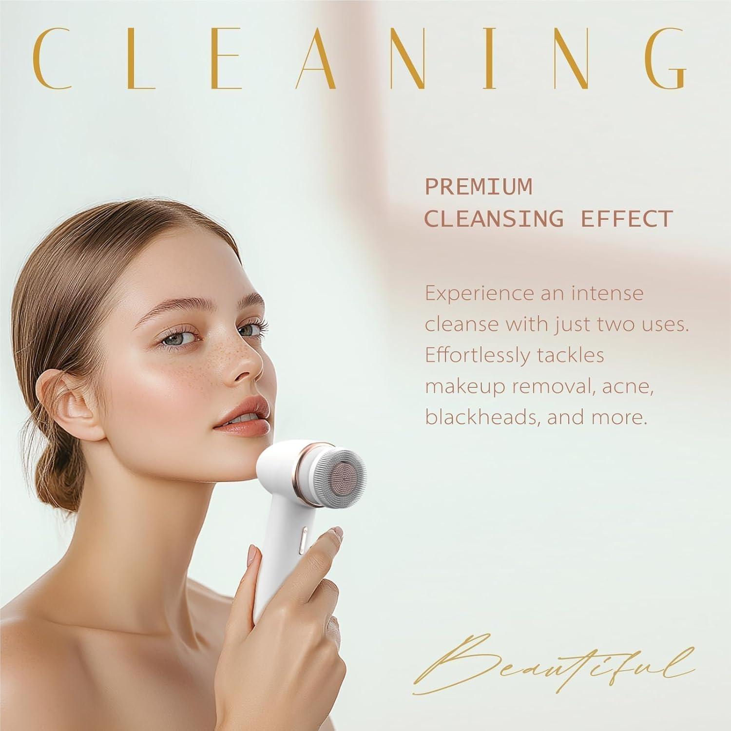 Cepillo Facial Eléctrico Eliteshine FCD4 - Limpieza Suave y Exfoliación