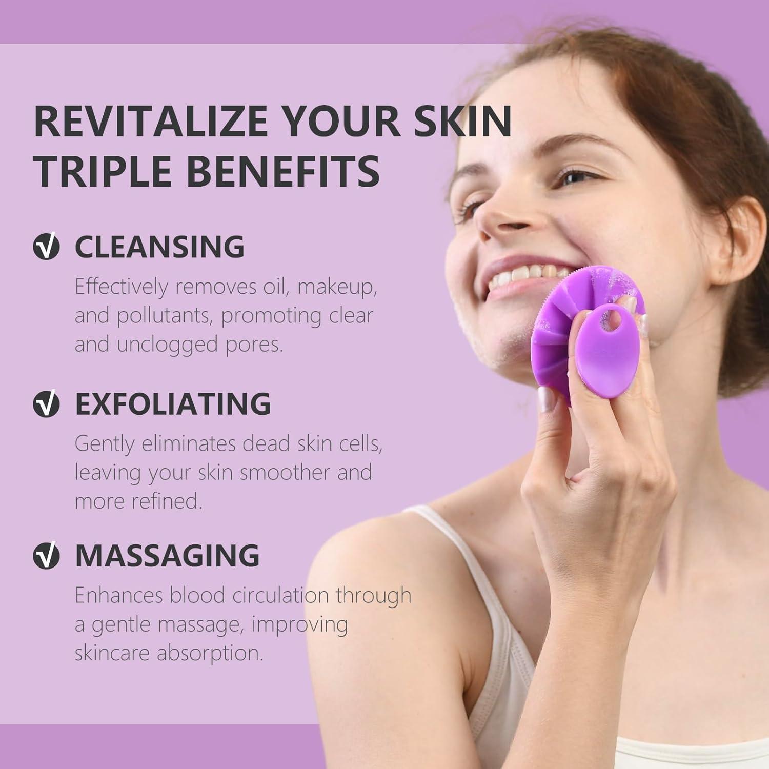 Esfregador Facial de Silicona BEAUTAIL 2 Pack - Limpieza Suave