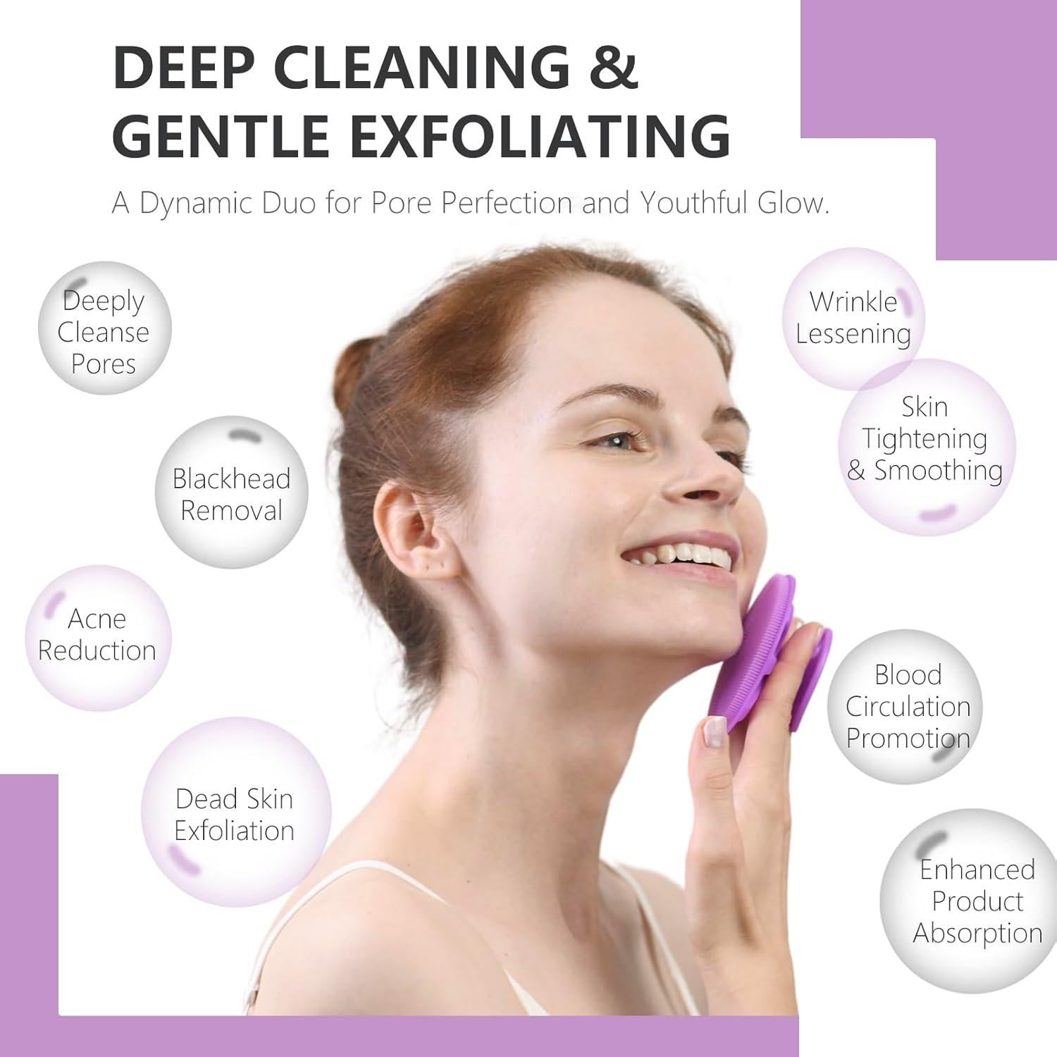 Esfregador Facial de Silicona BEAUTAIL 2 Pack - Limpieza Suave