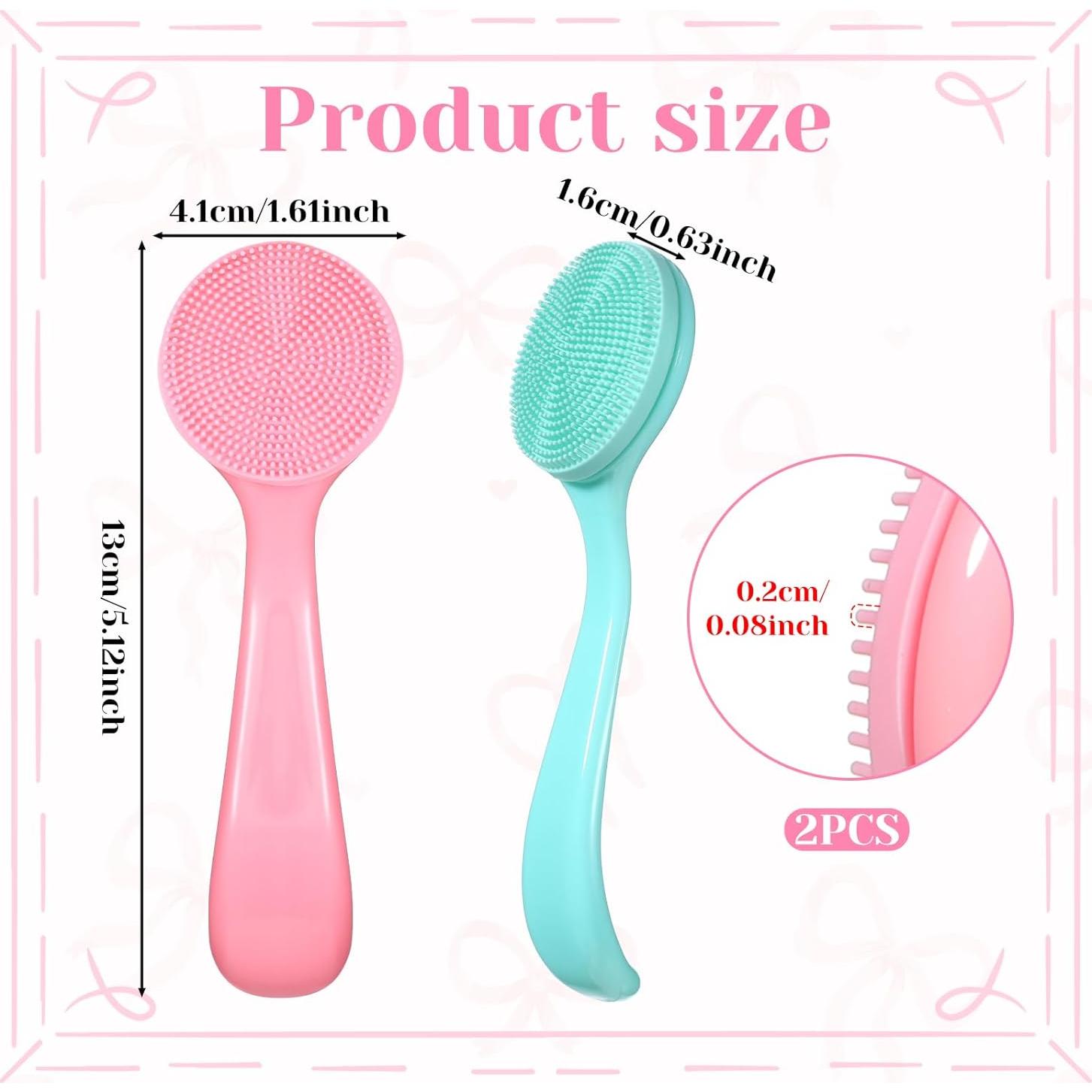 Set de 2 Cepillos Faciales Manuales de Silicona Xthrotsenk