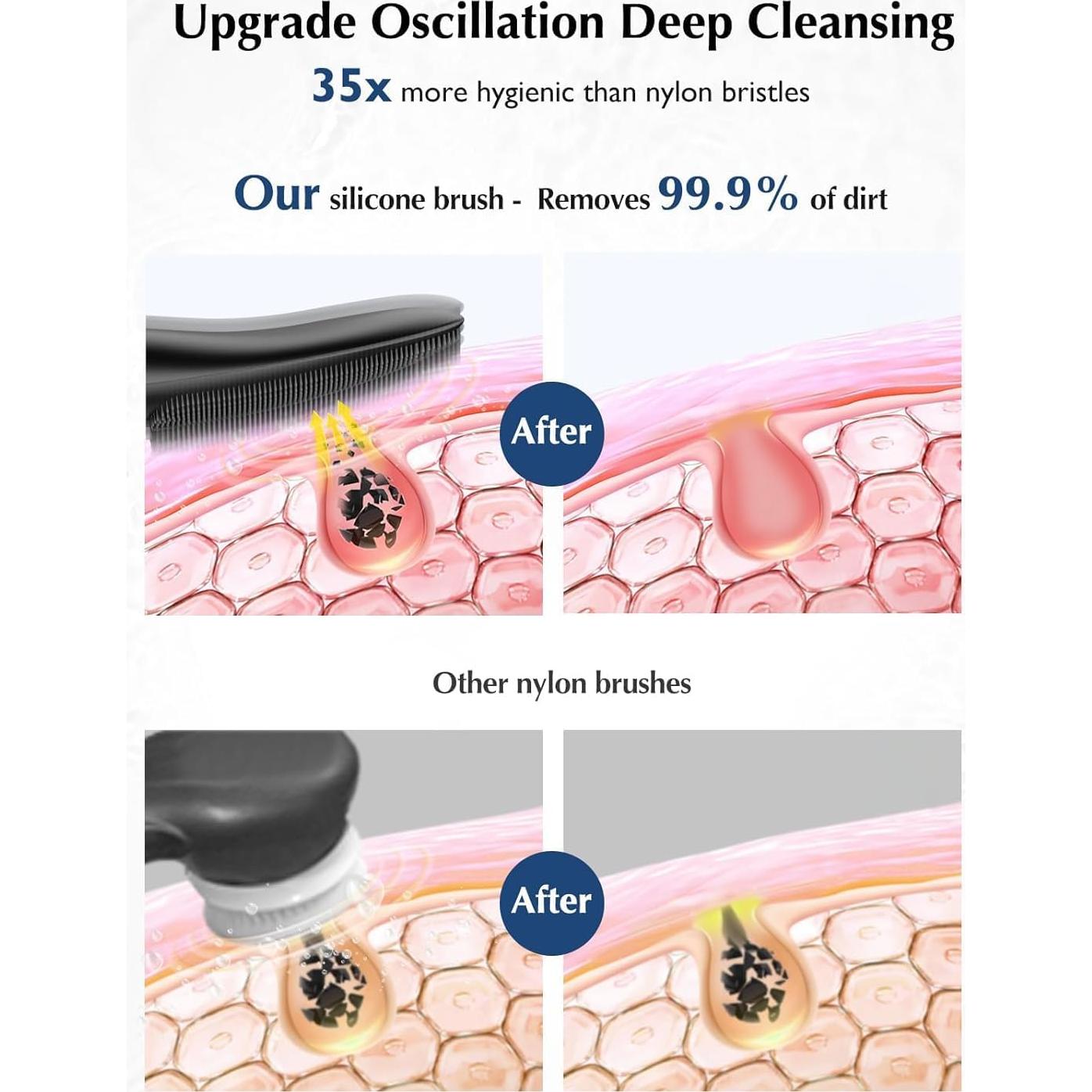 Cepillo Facial COSLUS FBS02 Silicona Impermeable 4 Modos