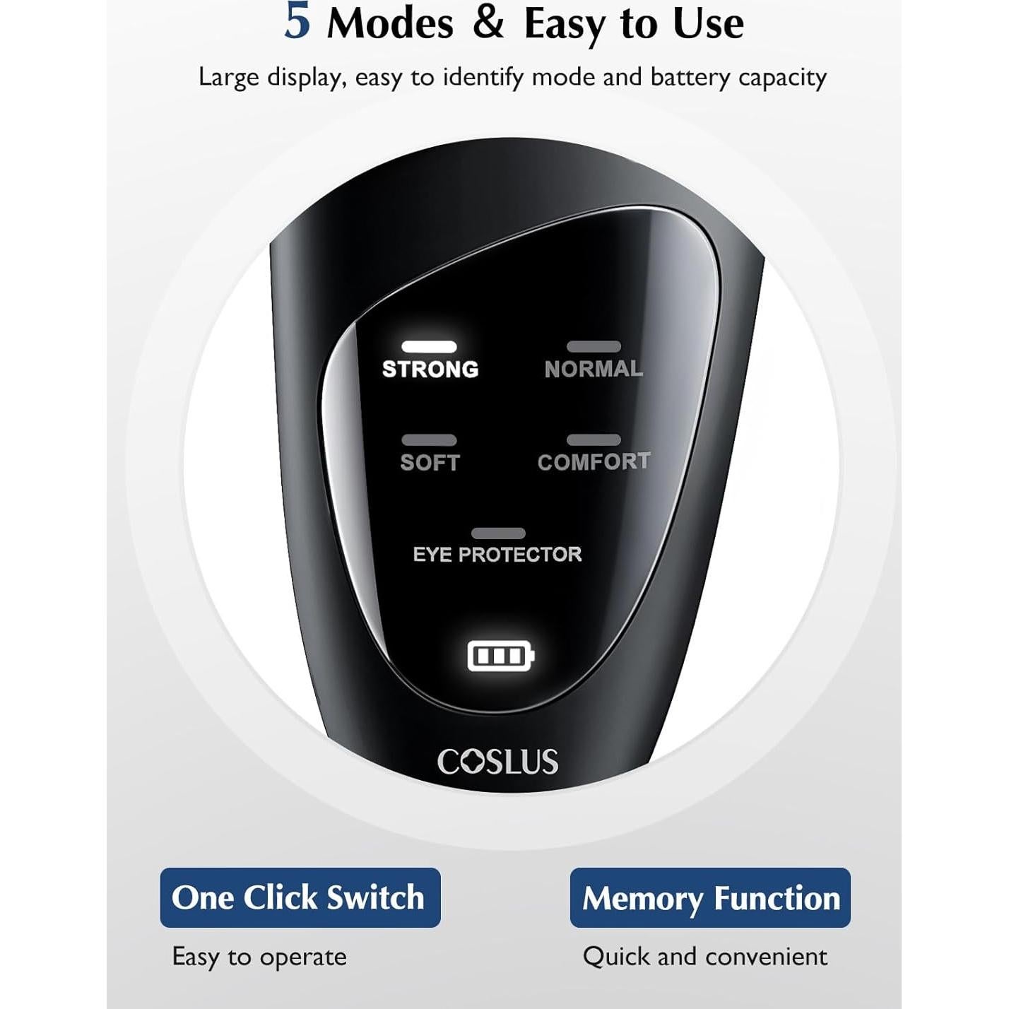 Cepillo Facial COSLUS FBS02 Silicona Impermeable 4 Modos