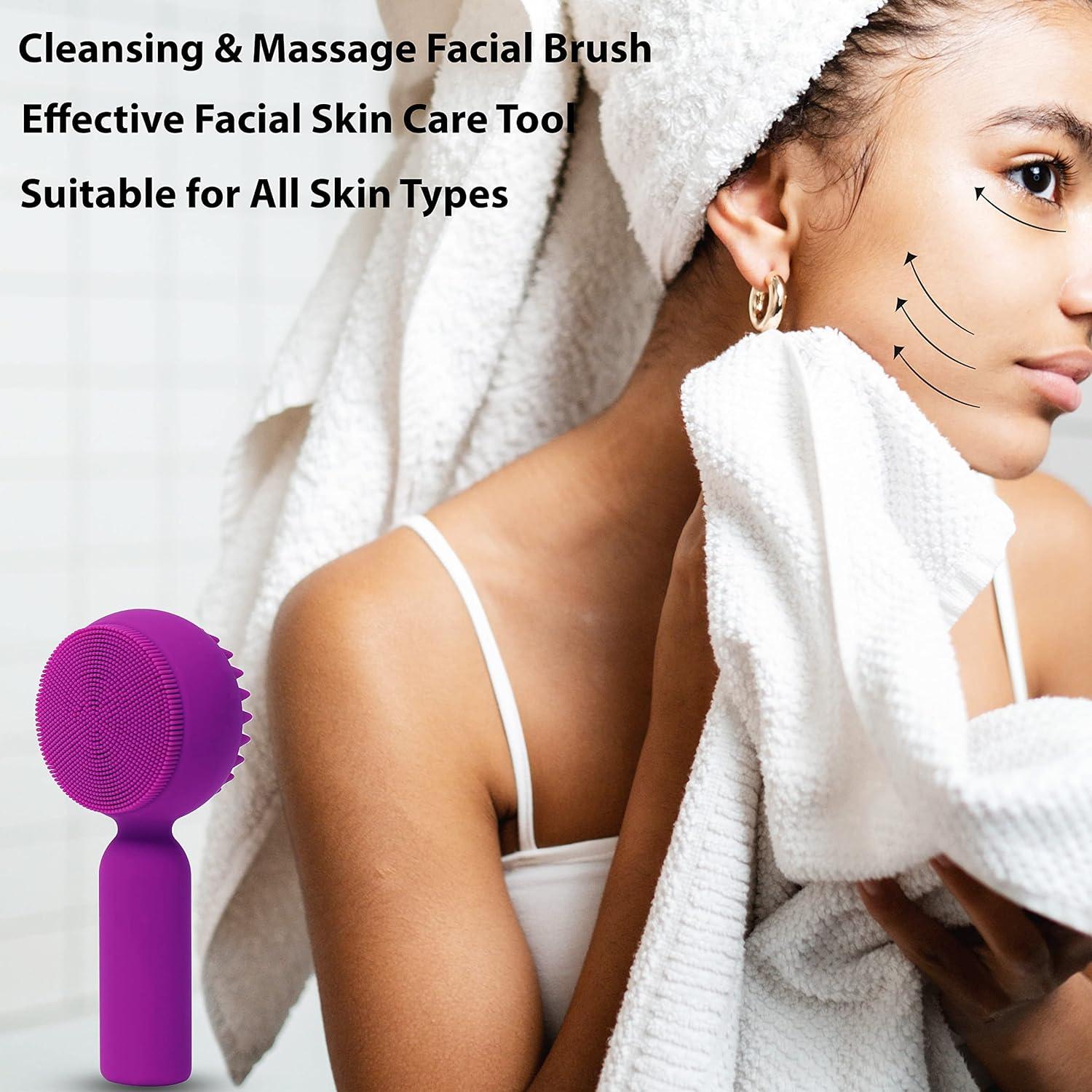 Cepillo Facial de Silicona MtBoi 2 en 1 para Piel Sensible