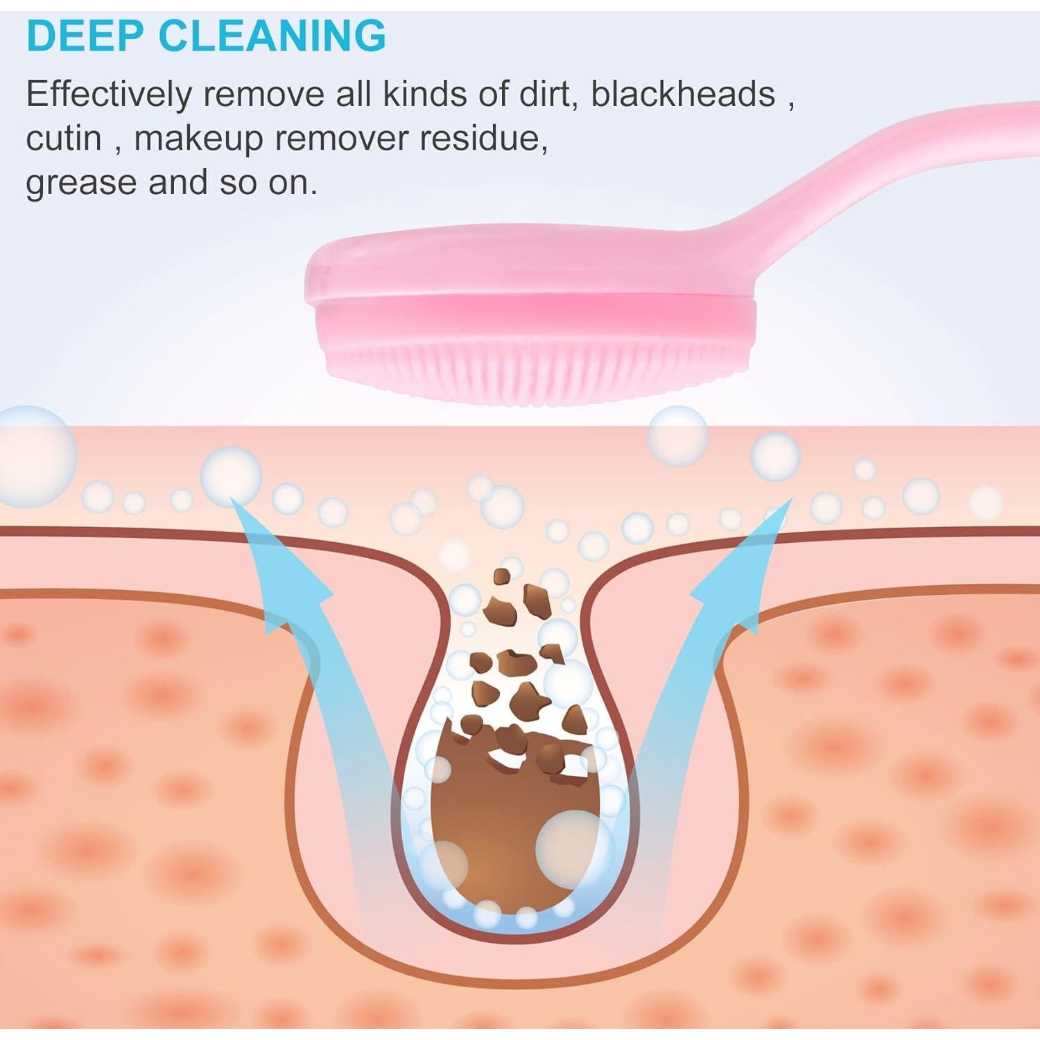 Paquete de 2 Cepillos de Limpieza Facial HINZIC - Silicona