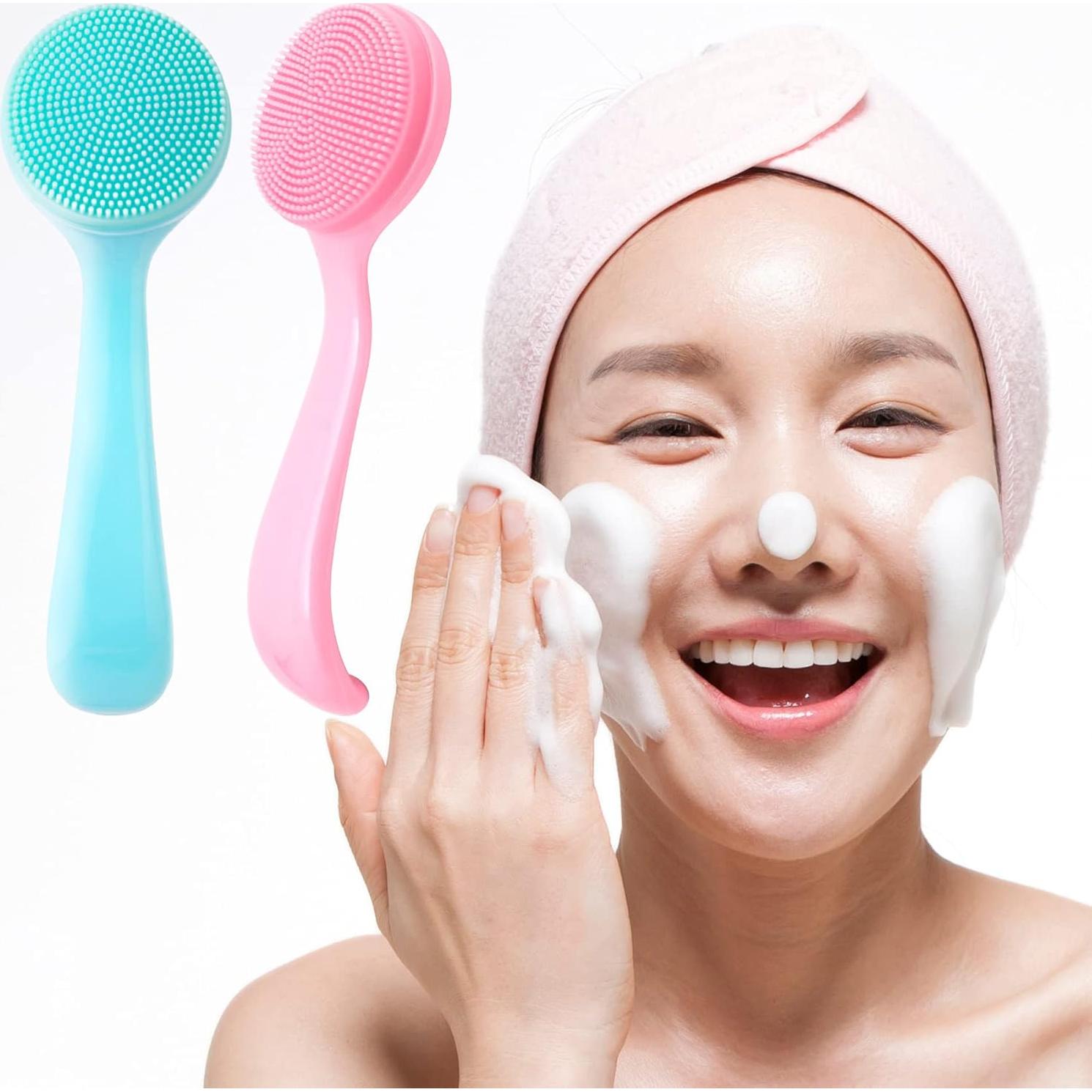 Paquete de 2 Cepillos de Limpieza Facial HINZIC - Silicona