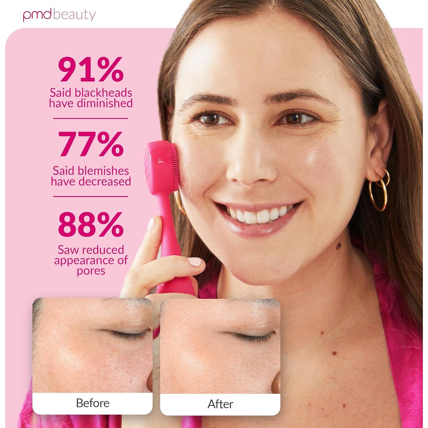 Dispositivo de Limpieza Facial PMD Clean Mini Rosa - Silicona Impermeable