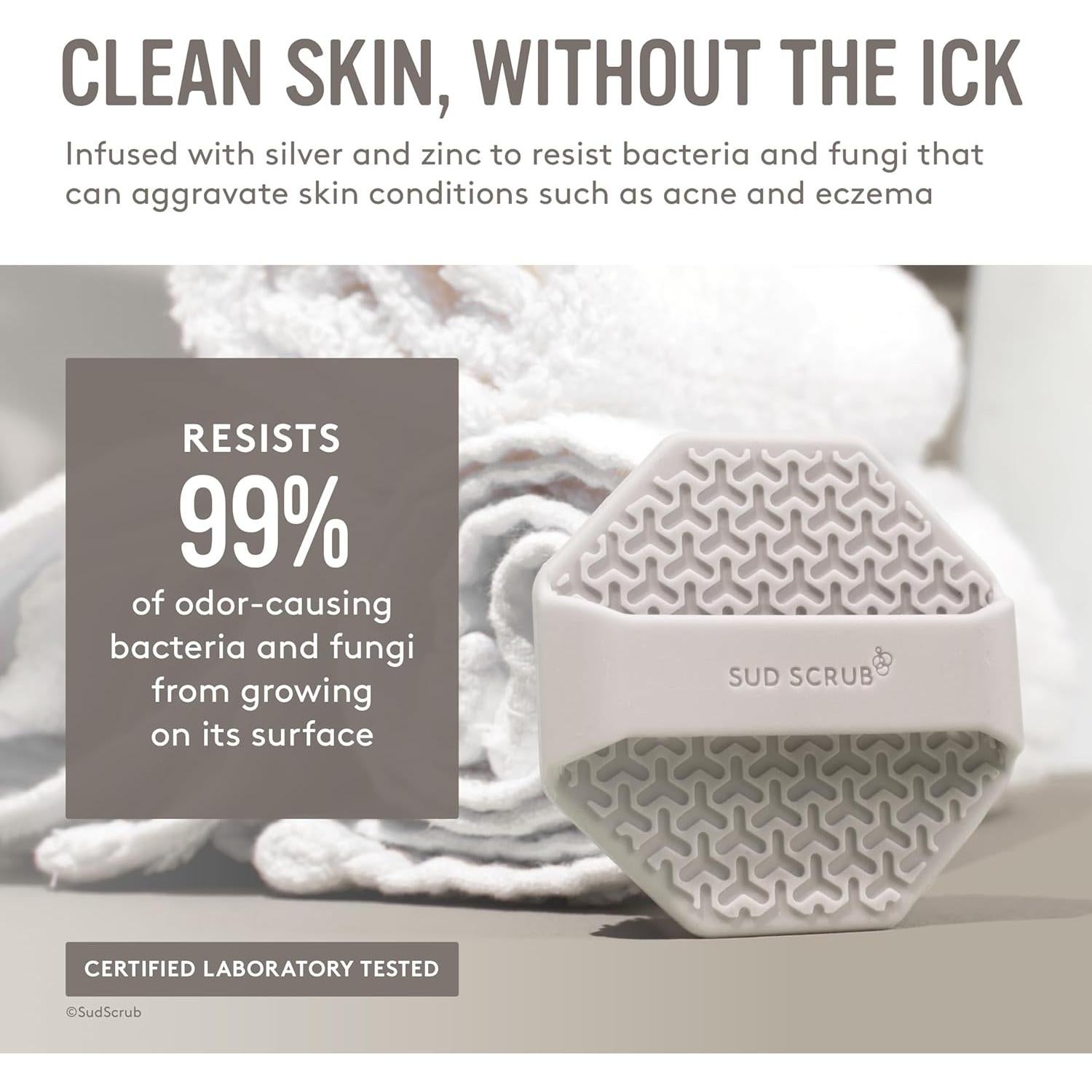 Exfoliador Facial Sud Scrub Antimicrobiano Silicona 1 Paquete