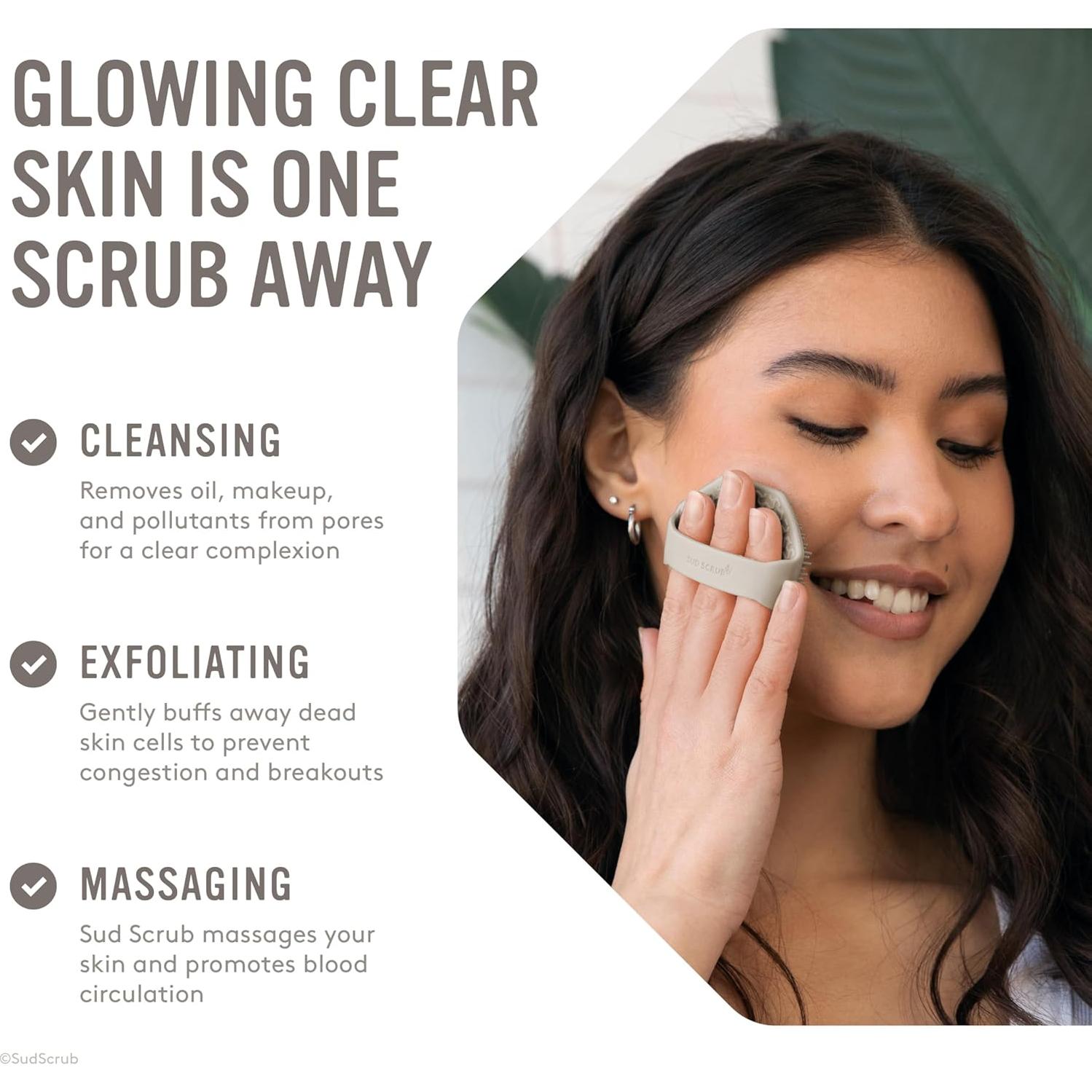 Exfoliador Facial Sud Scrub Antimicrobiano Silicona 1 Paquete