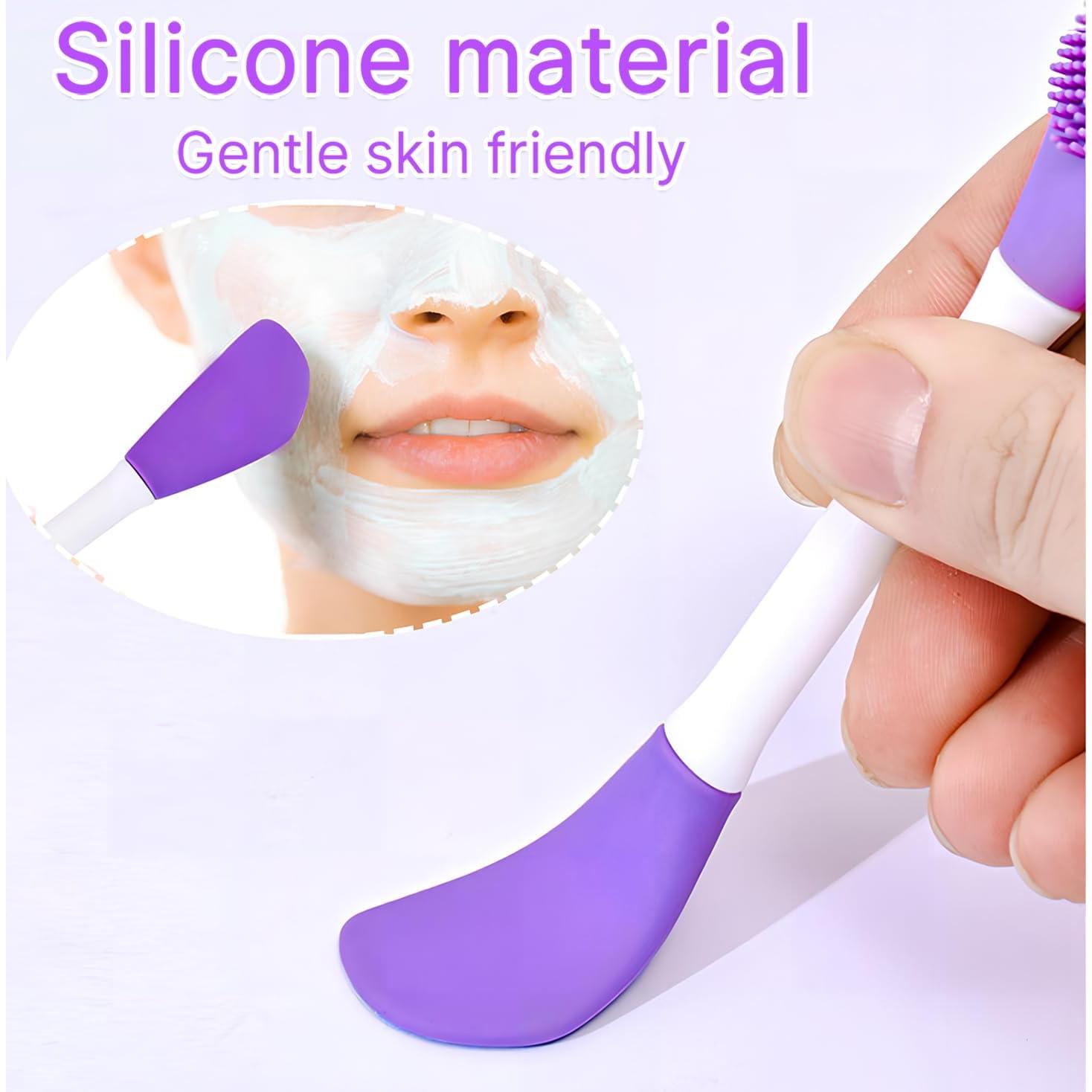 Cepillo Facial de Silicona Qiifaiikooii - 2 Pcs para Limpieza de Poros