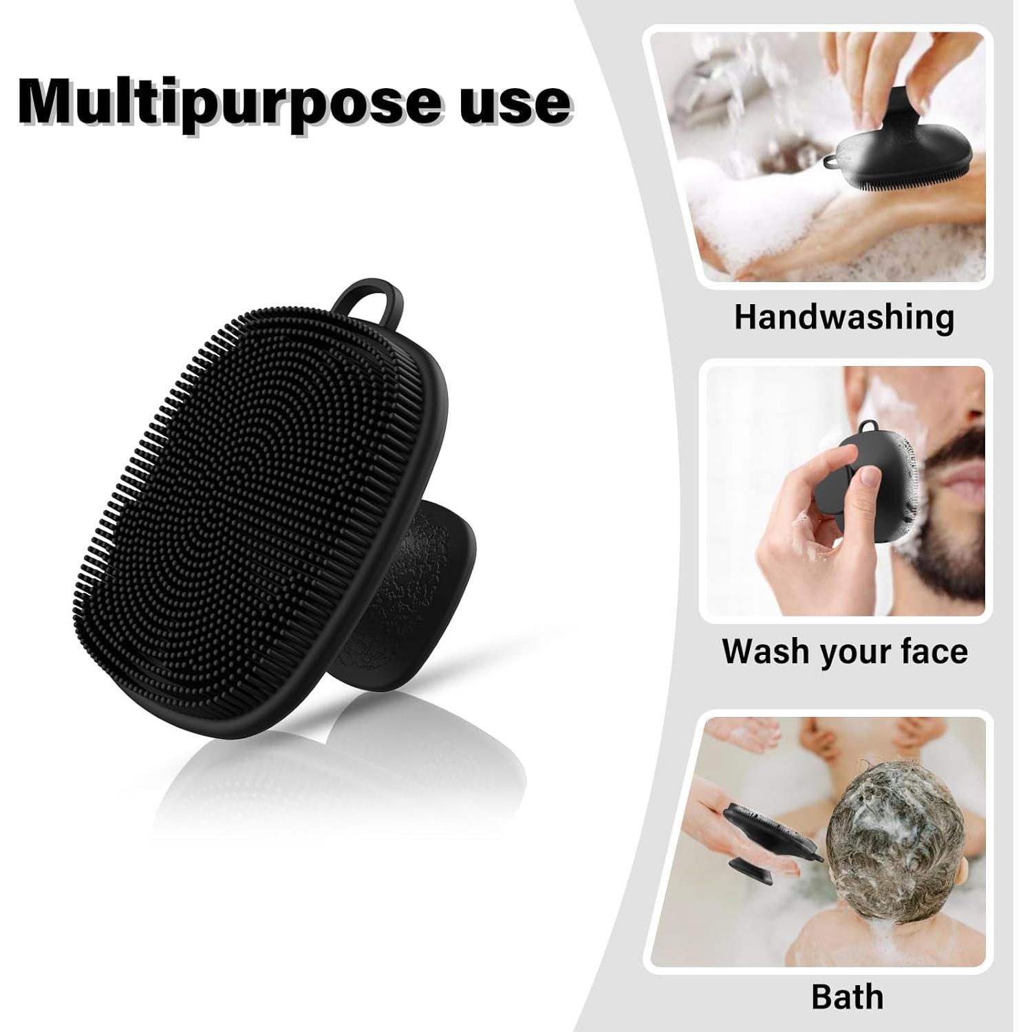 Paquete de 2 cepillos faciales QiaKeoo de silicona reutilizables