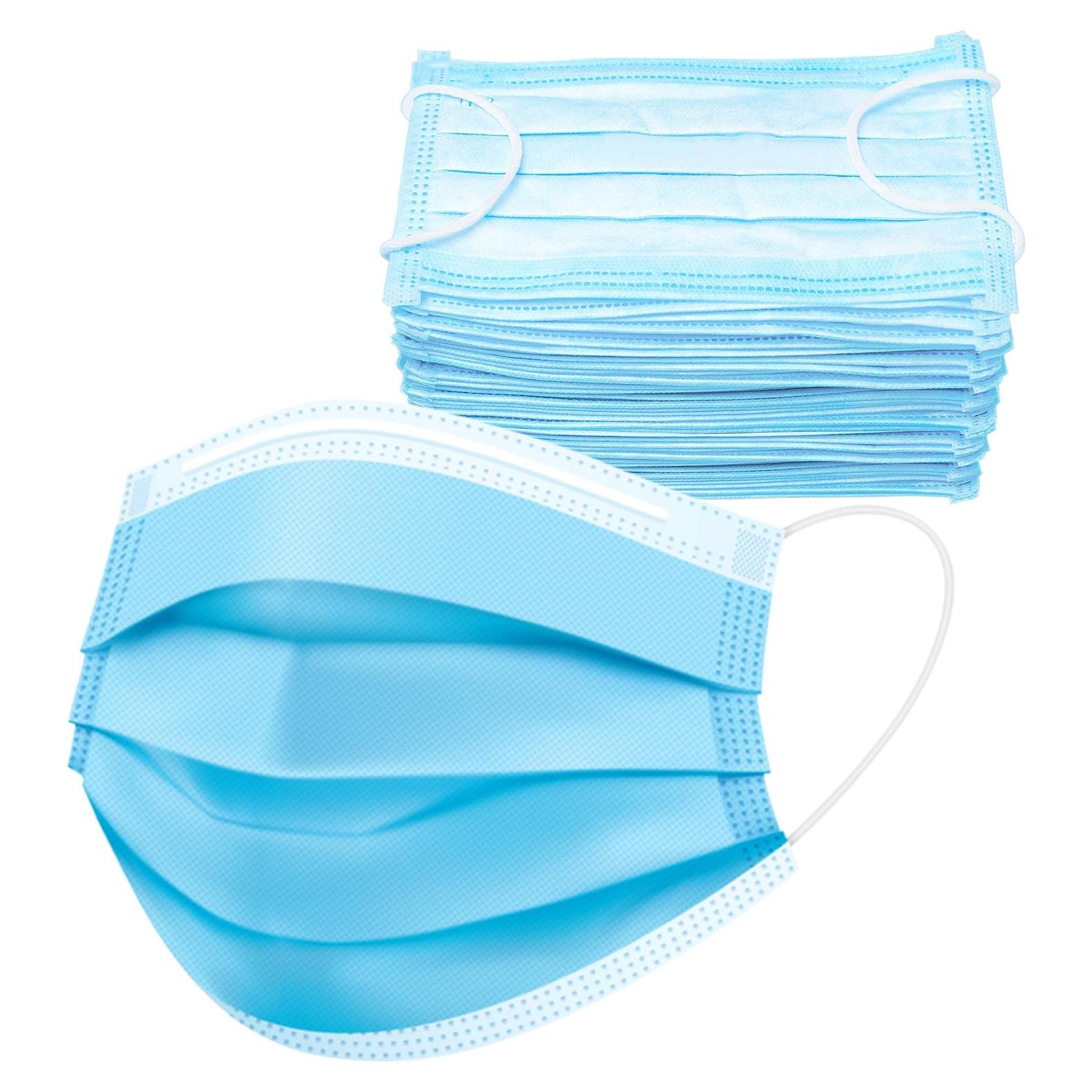 Paquete de 50 Mascarillas Desechables Alta 3 Capas Ajustables