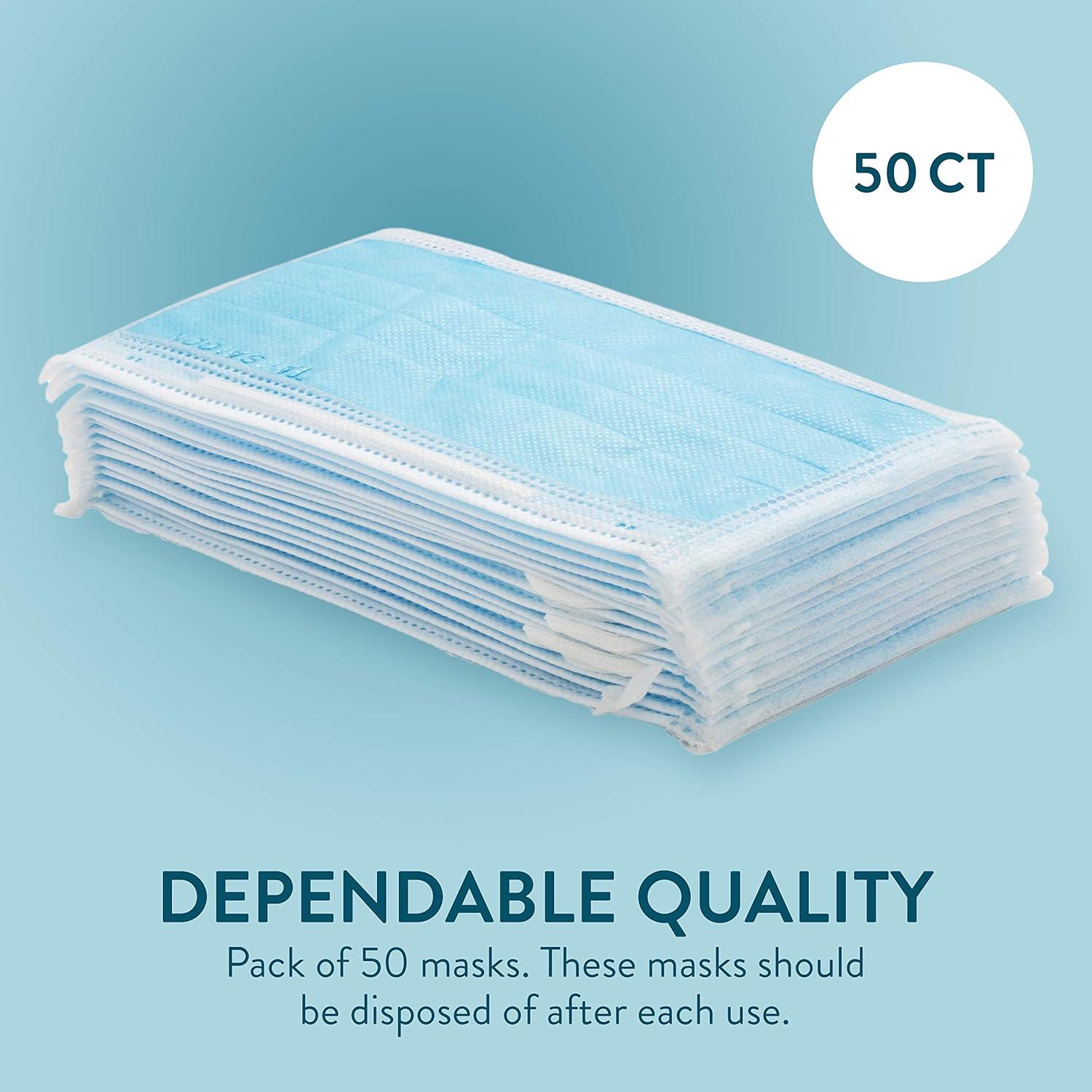 Paquete de 50 Mascarillas Desechables Alta 3 Capas Ajustables