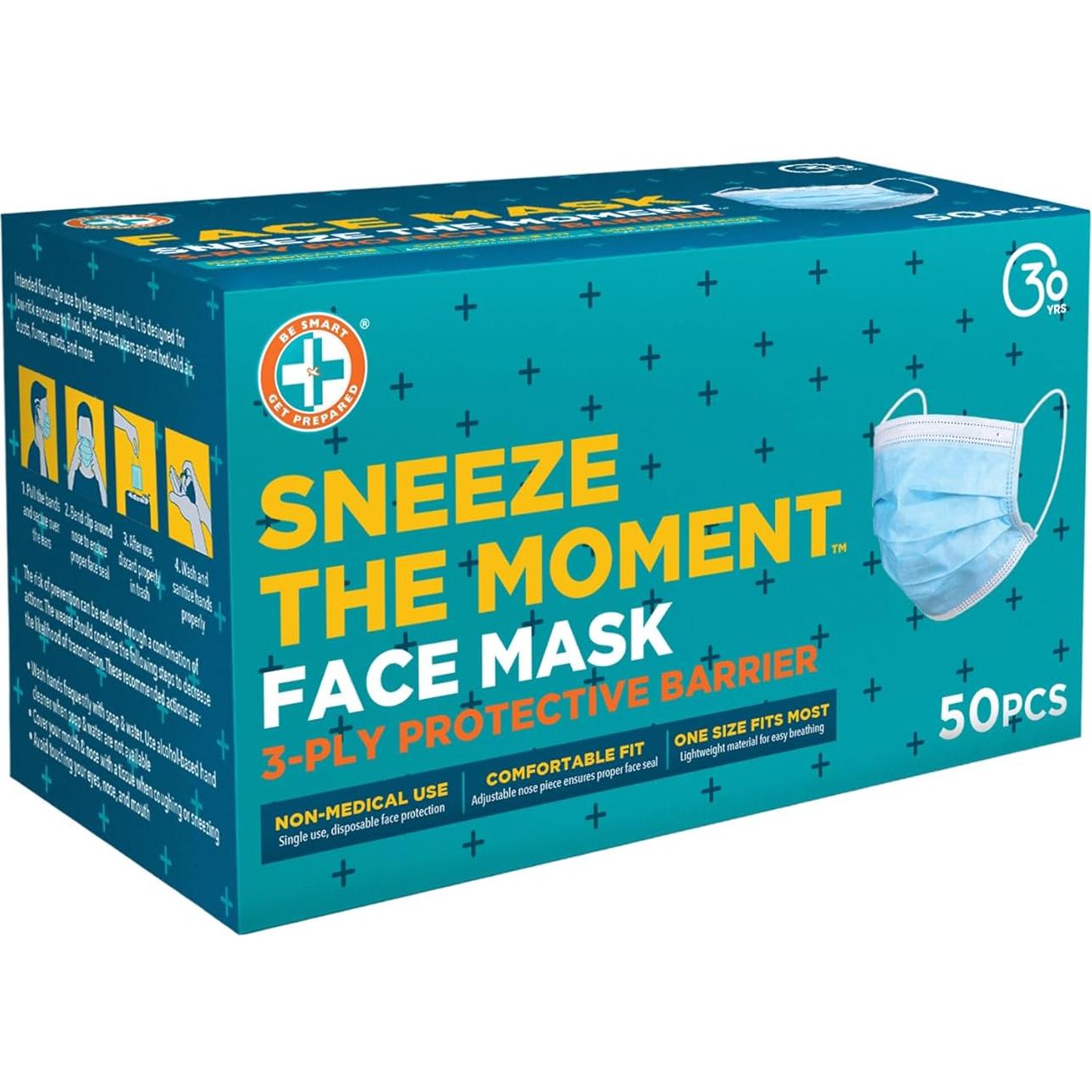 Mascarillas Desechables Be Smart Get Prepared 50 Piezas 3 Capas