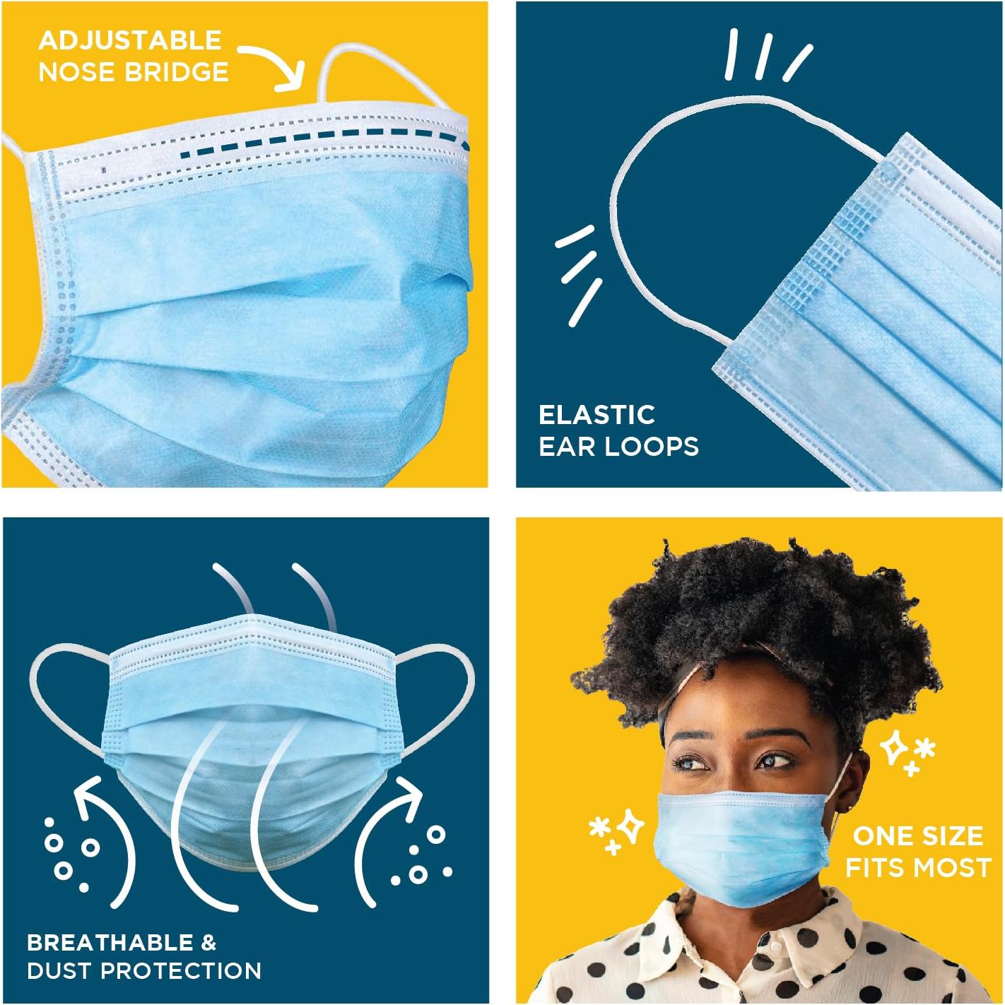 Mascarillas Desechables Be Smart Get Prepared 50 Piezas 3 Capas