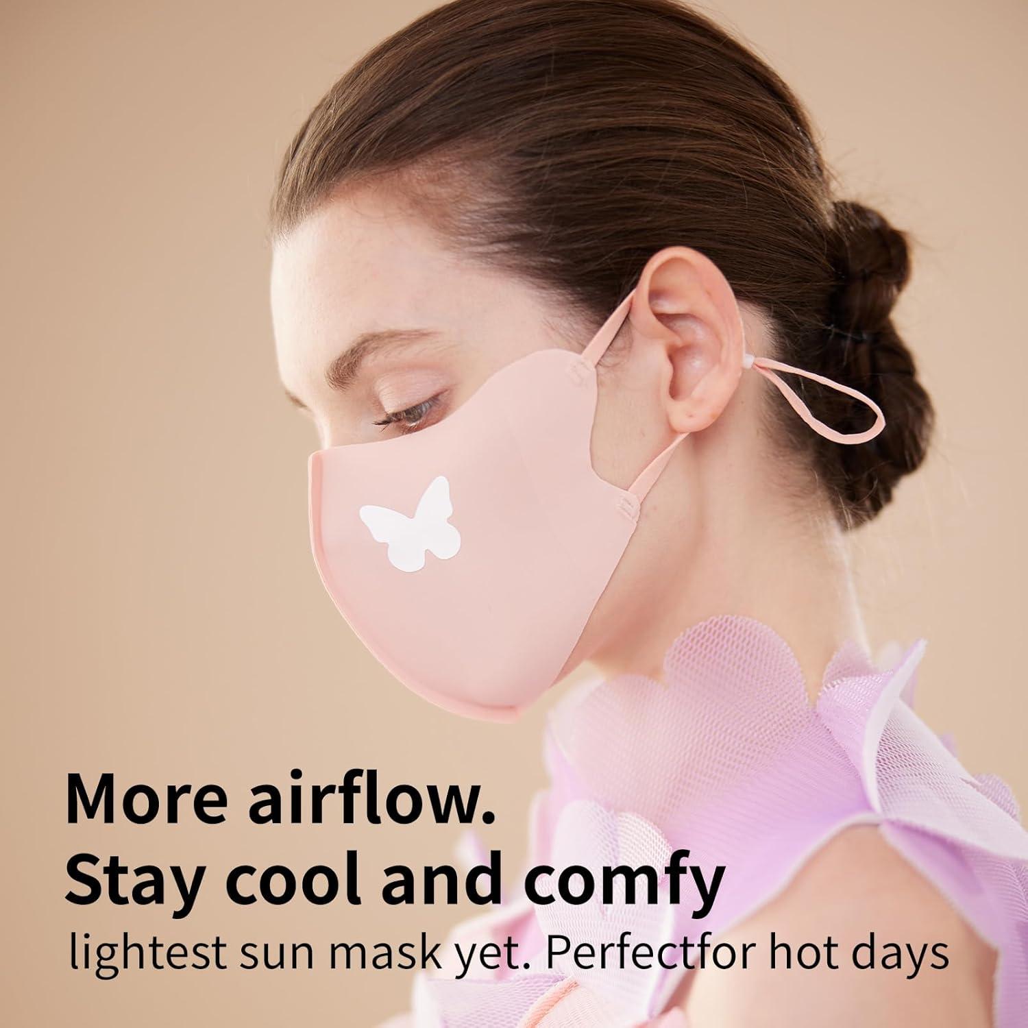 Mascarilla Lavable BBN Mariposa - Paquete de 3, Protección UV