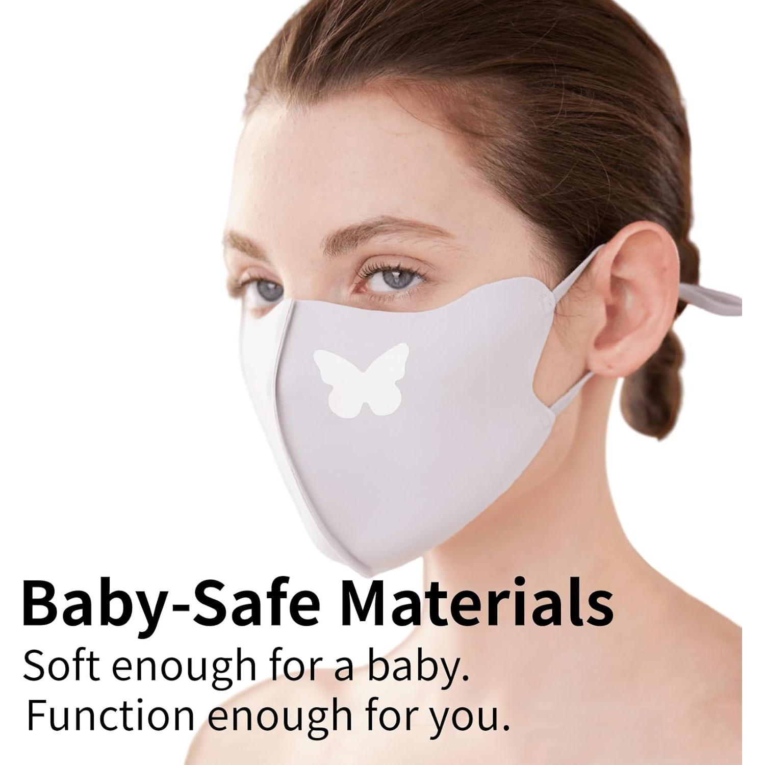 Mascarilla Lavable BBN Mariposa - Paquete de 3, Protección UV