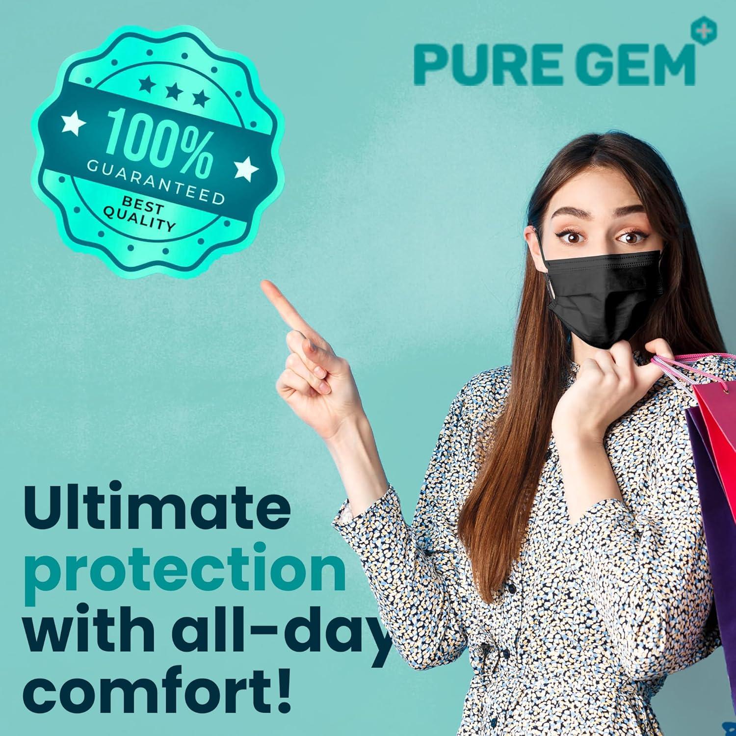 Mascarillas desechables Gleeporte 3 capas negras - Paquete 100