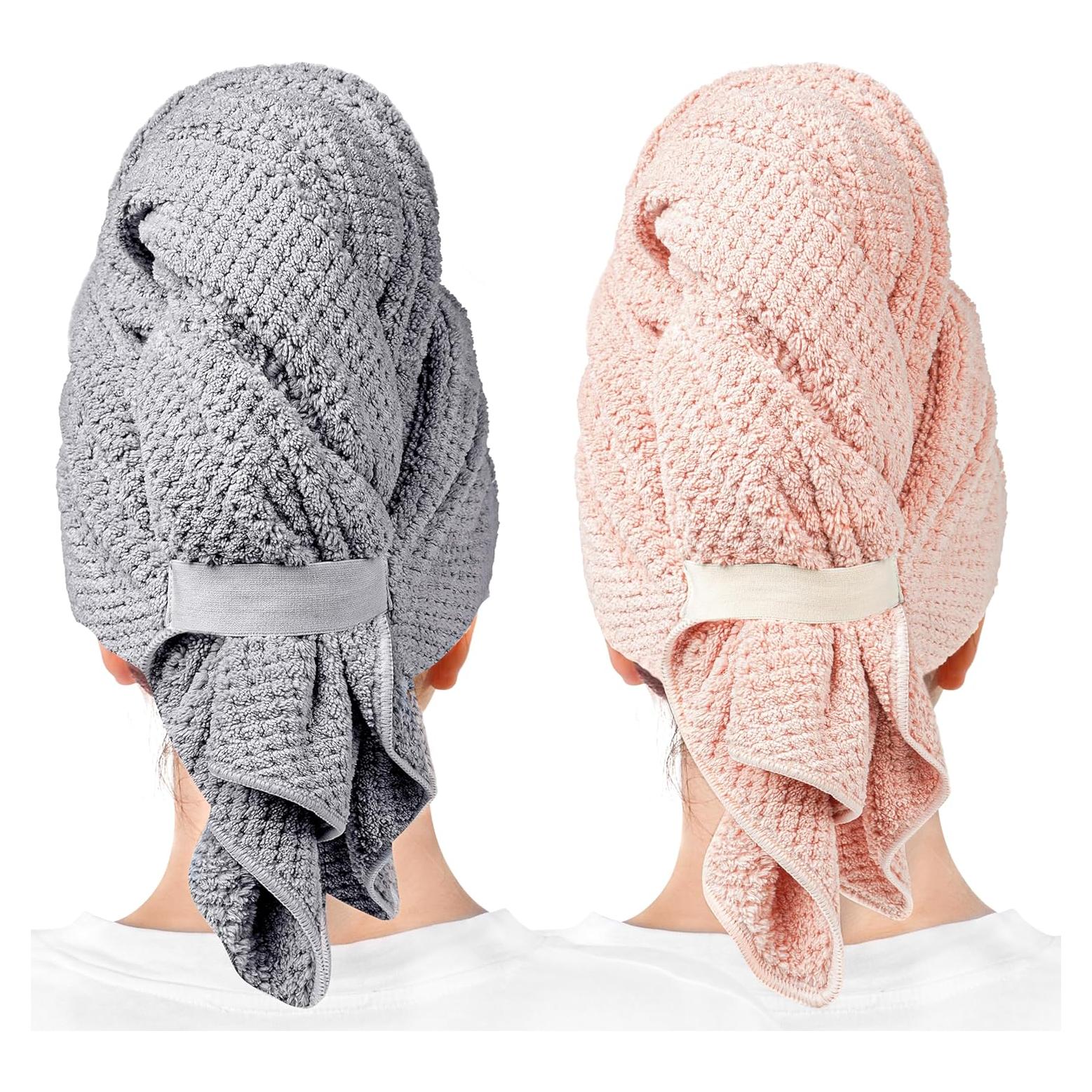 Toallas de Microfibra para el Cabello ROLSHOL - 2 Paquetes Grandes