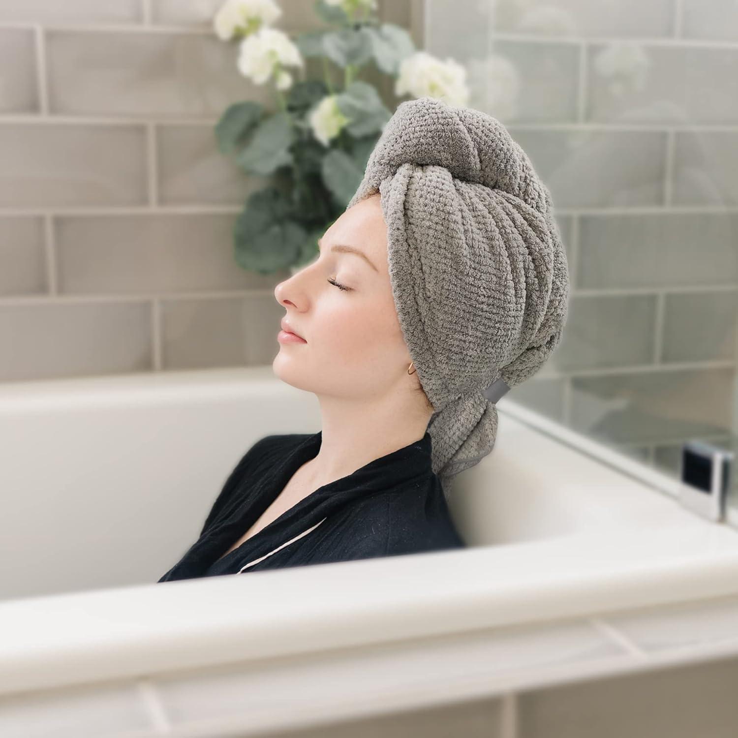 Toallas de Microfibra para el Cabello ROLSHOL - 2 Paquetes Grandes