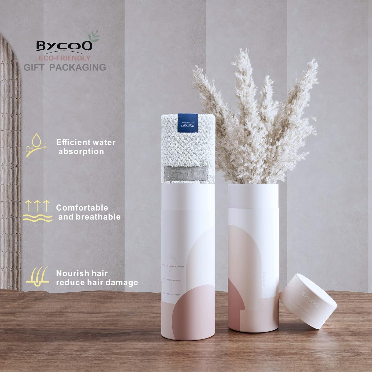 Toalla de Microfibra Grande BYCOO para Cabello Húmedo - Blanca