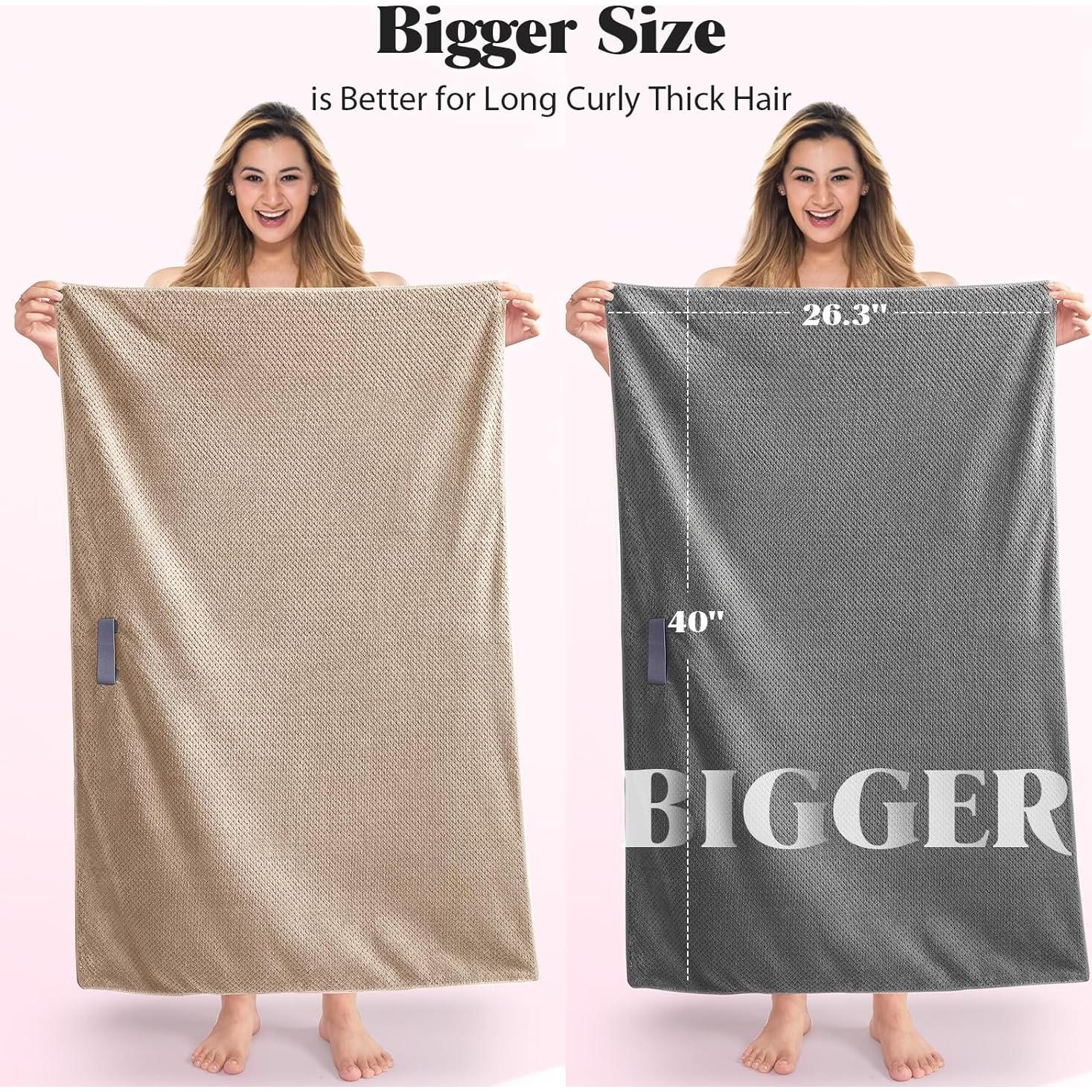 Toallas de Microfibra para Cabello MABAO - 2 Unidades Secado Rápido