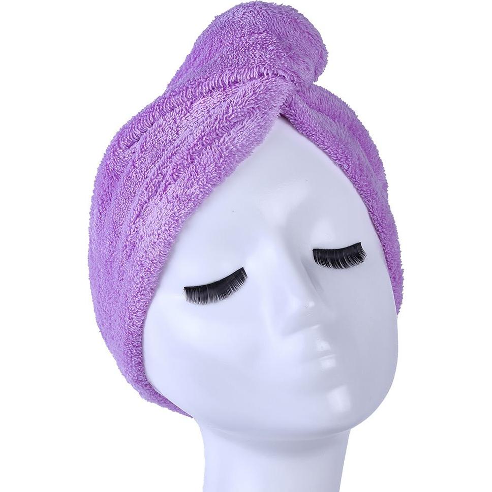 Toalla de Secado de Cabello Microfibra YYXR 65x25cm Púrpura