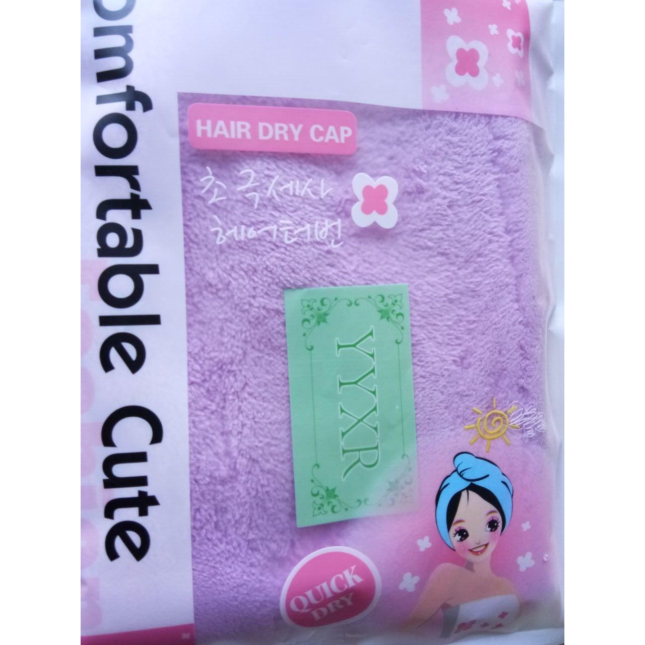 Toalla de Secado de Cabello Microfibra YYXR 65x25cm Púrpura