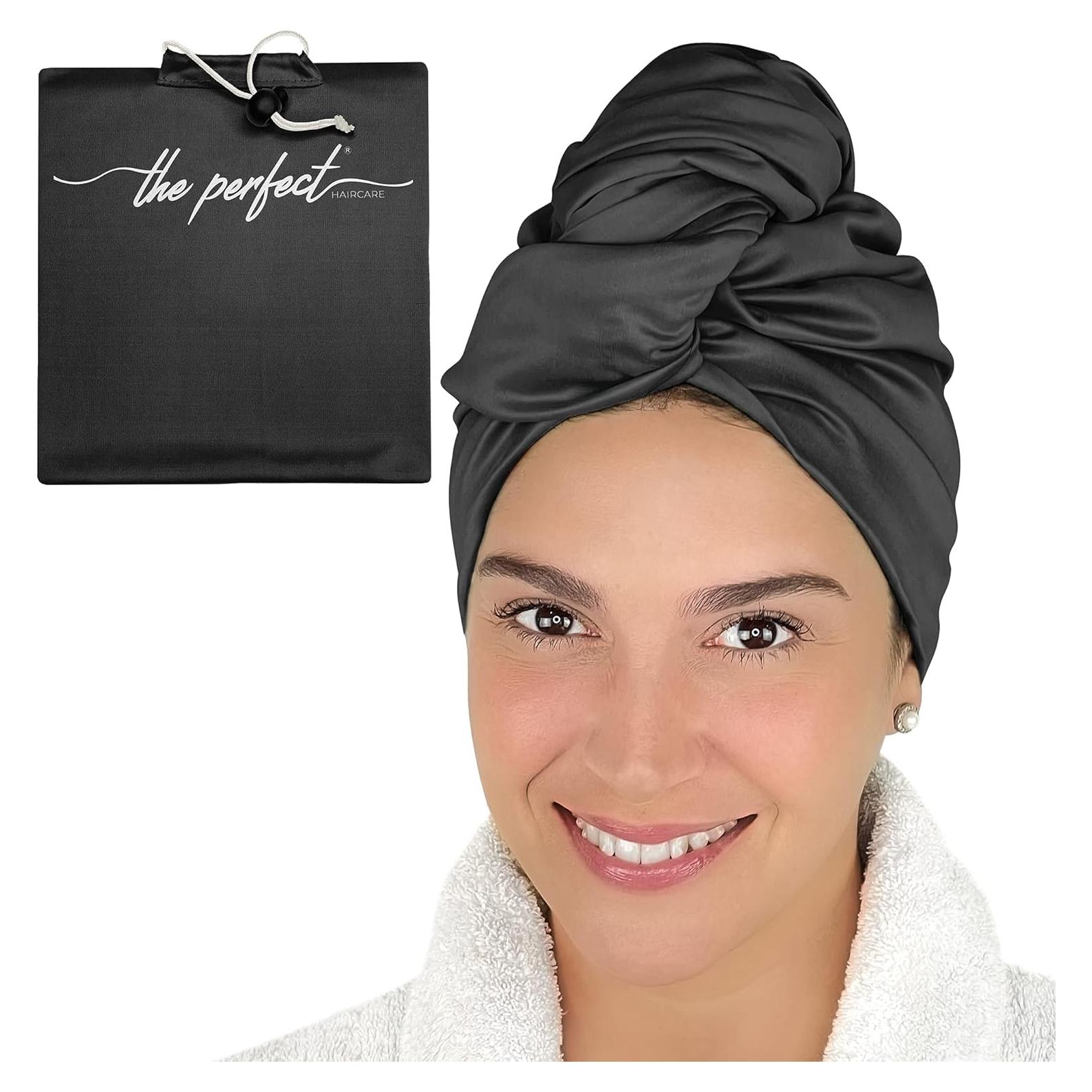 Toalla de Microfibra para Cabello EL CUIDADO DEL CABELLO PERFECTO - Negra