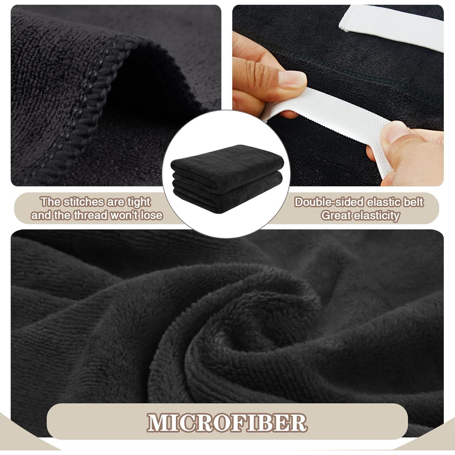 Toallas de Microfibra SUNLAND Antifrizz 50.8x101.6cm 2Pack Negro