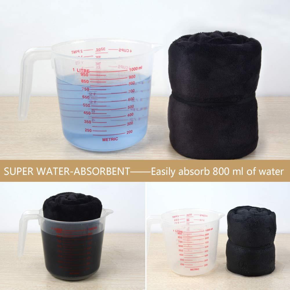 Toallas de Microfibra SUNLAND Antifrizz 50.8x101.6cm 2Pack Negro