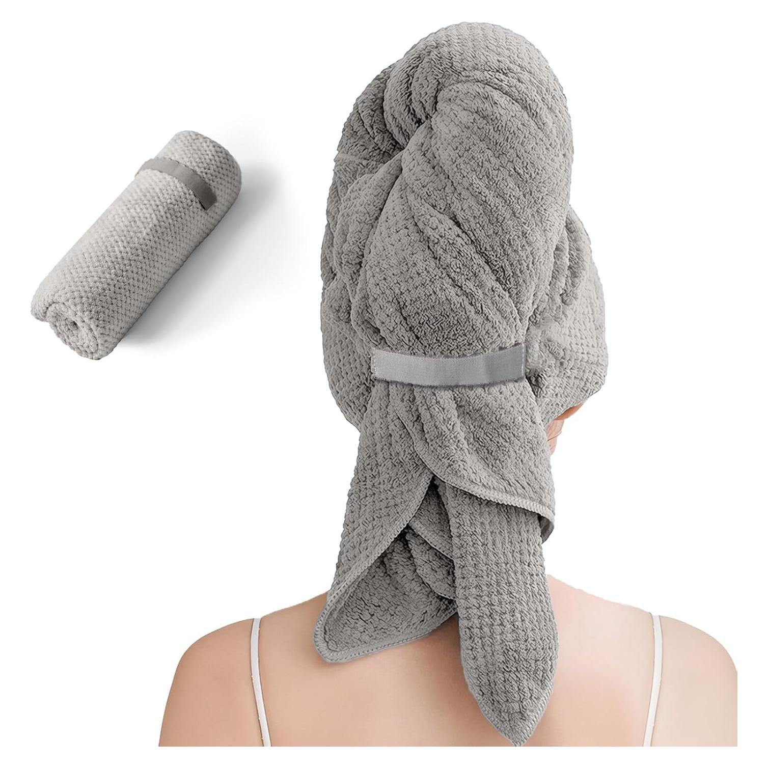 Toalla de Microfibra Extra Grande Netcken 107x61 cm Gris