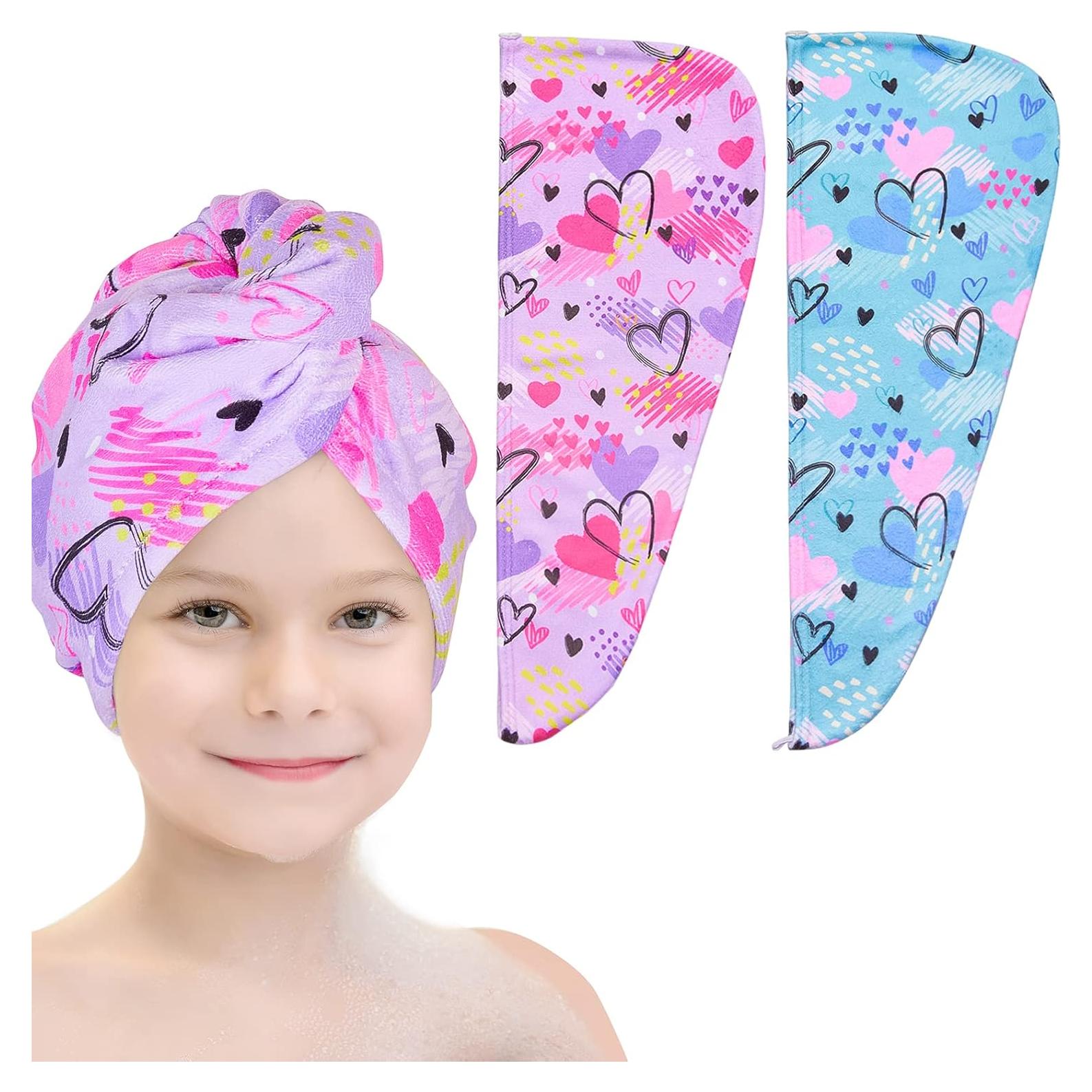 Toalla de Microfibra para Cabello Basumee 2 Piezas Secado Rápido