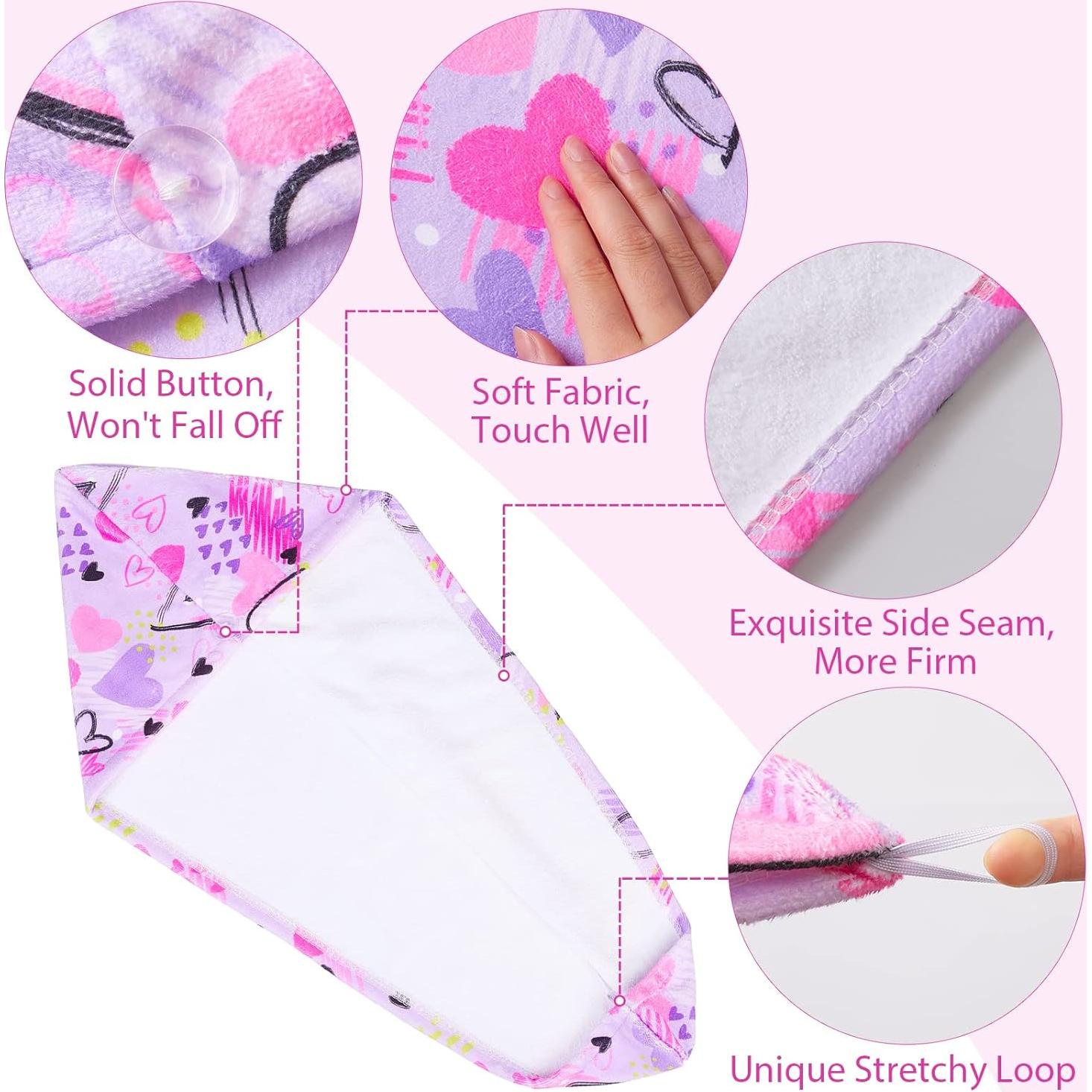 Toalla de Microfibra para Cabello Basumee 2 Piezas Secado Rápido