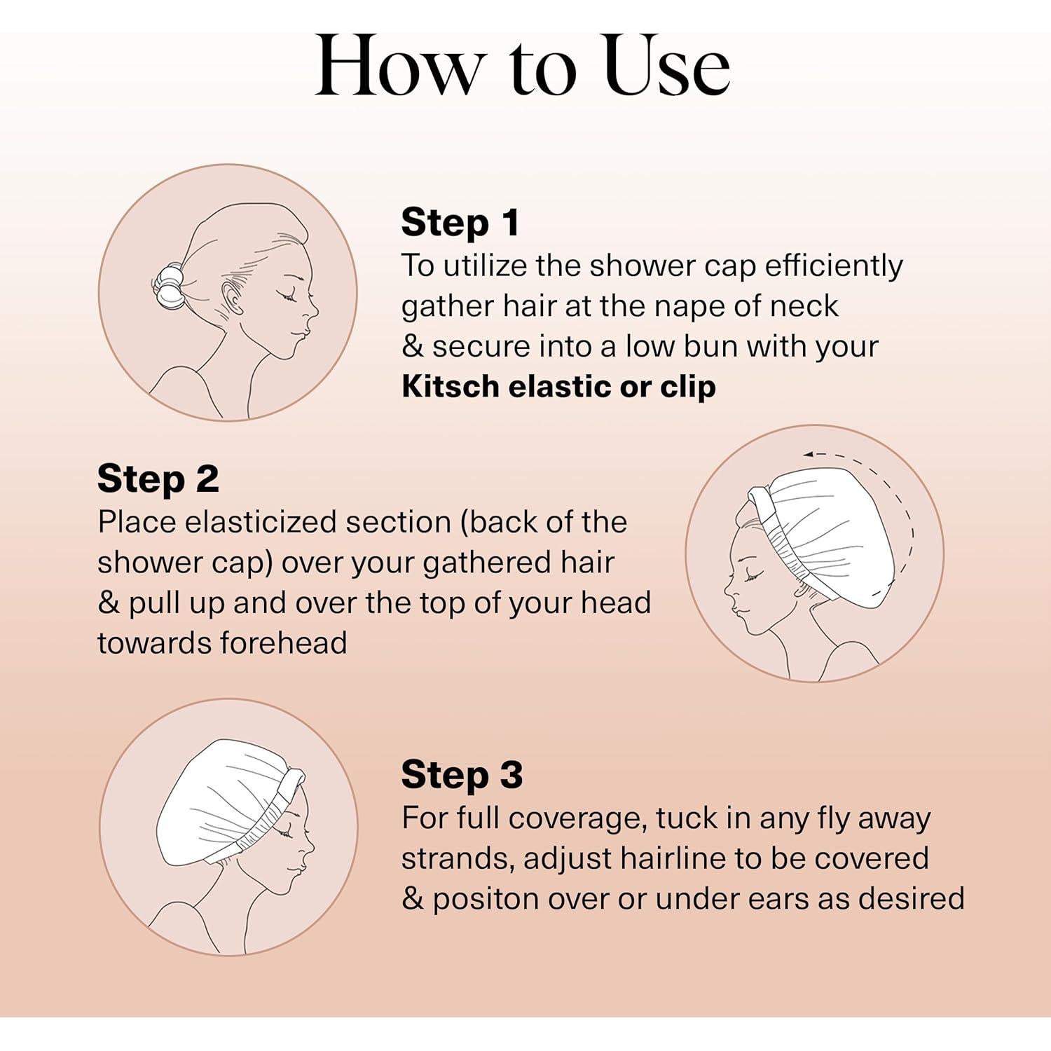 Gorro de Ducha Reutilizable Kitsch Cuadrícula Terracota