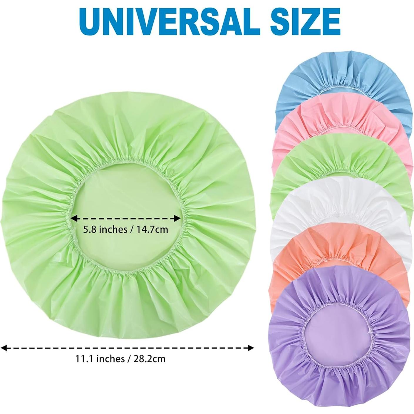 6 Gorras de Ducha Impermeables Doble Cara CHFONG Color Caramelo