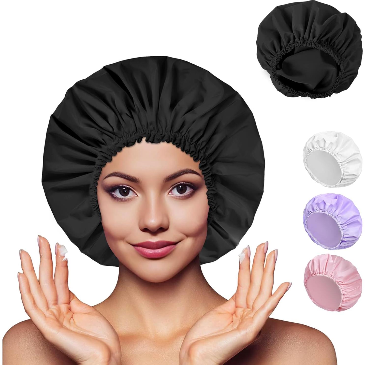 Set de 4 Gorros de Ducha Impermeables CHFONG - Doble Capa y Desechables
