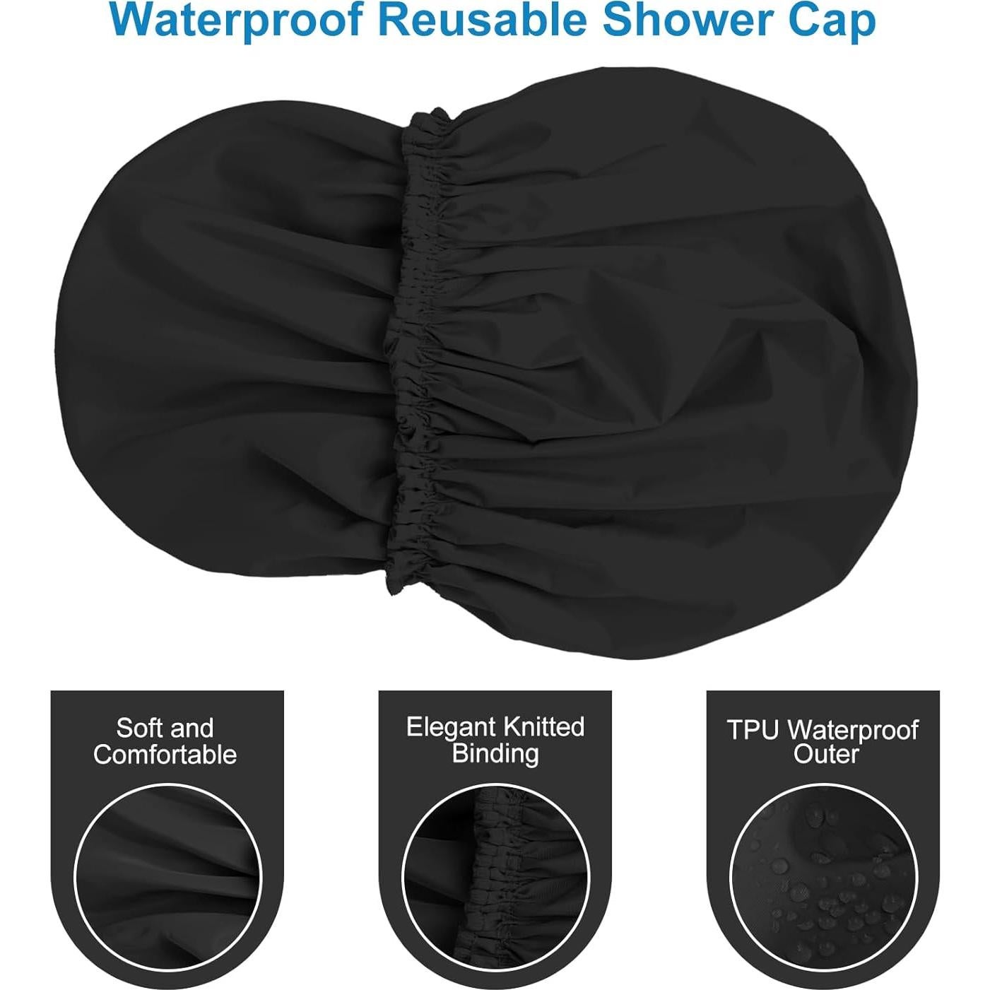 Set de 4 Gorros de Ducha Impermeables CHFONG - Doble Capa y Desechables